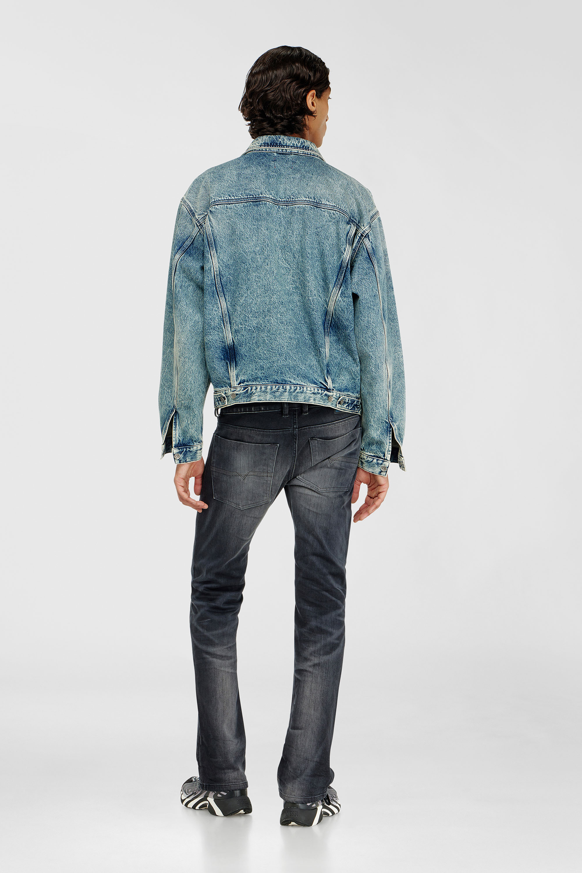 Diesel - Bootcut Jeans 2007 Zatiny 09P38 Uomo, Nero/Grigio scuro - Image 3