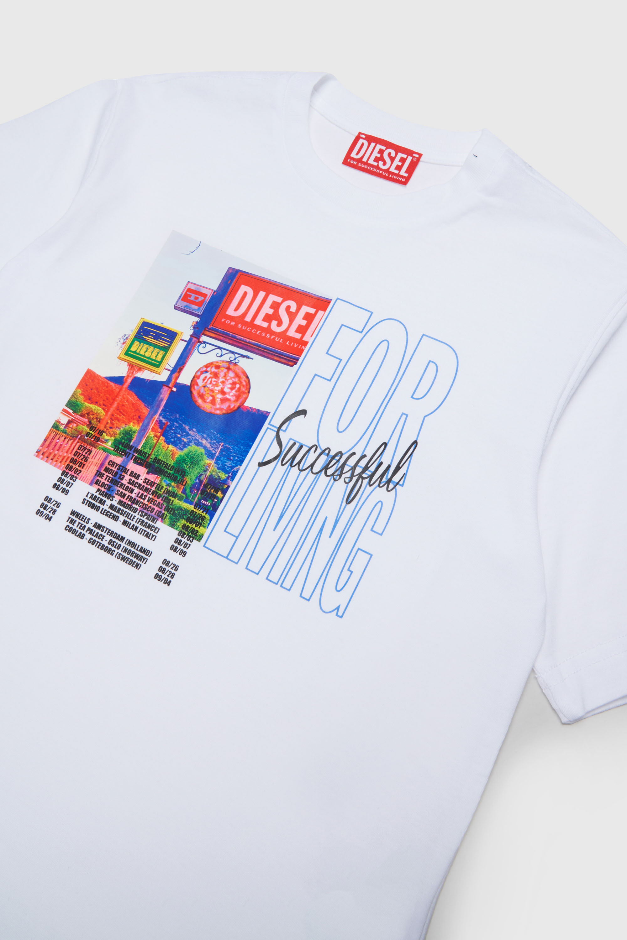 Diesel - TFOR OVER, Herren Baumwoll-T-Shirt mit photo print in Wei&szlig; - 3