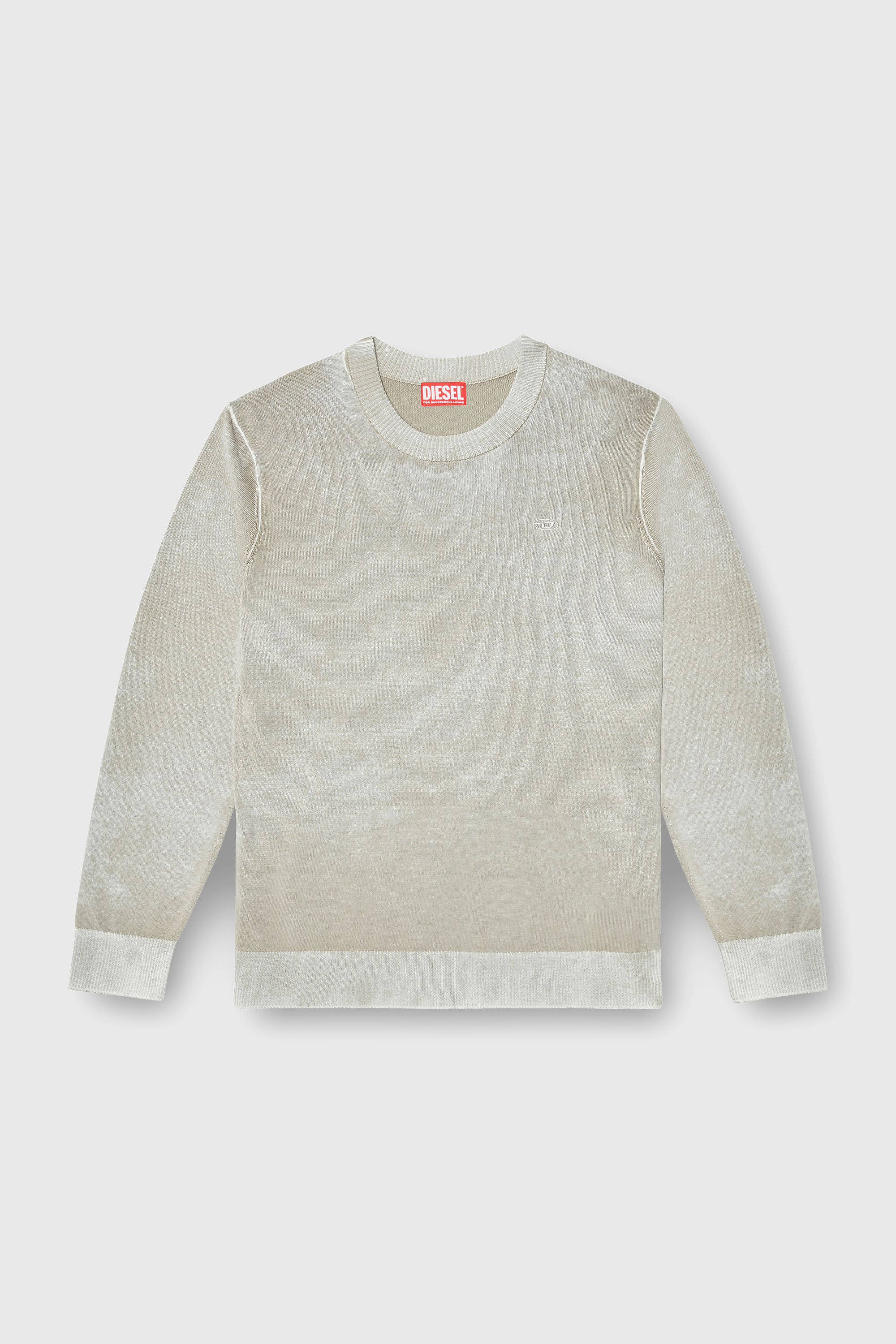 Diesel - K-LAURENT, Maglia con stampa interna sfumata Uomo in Grigio - 2