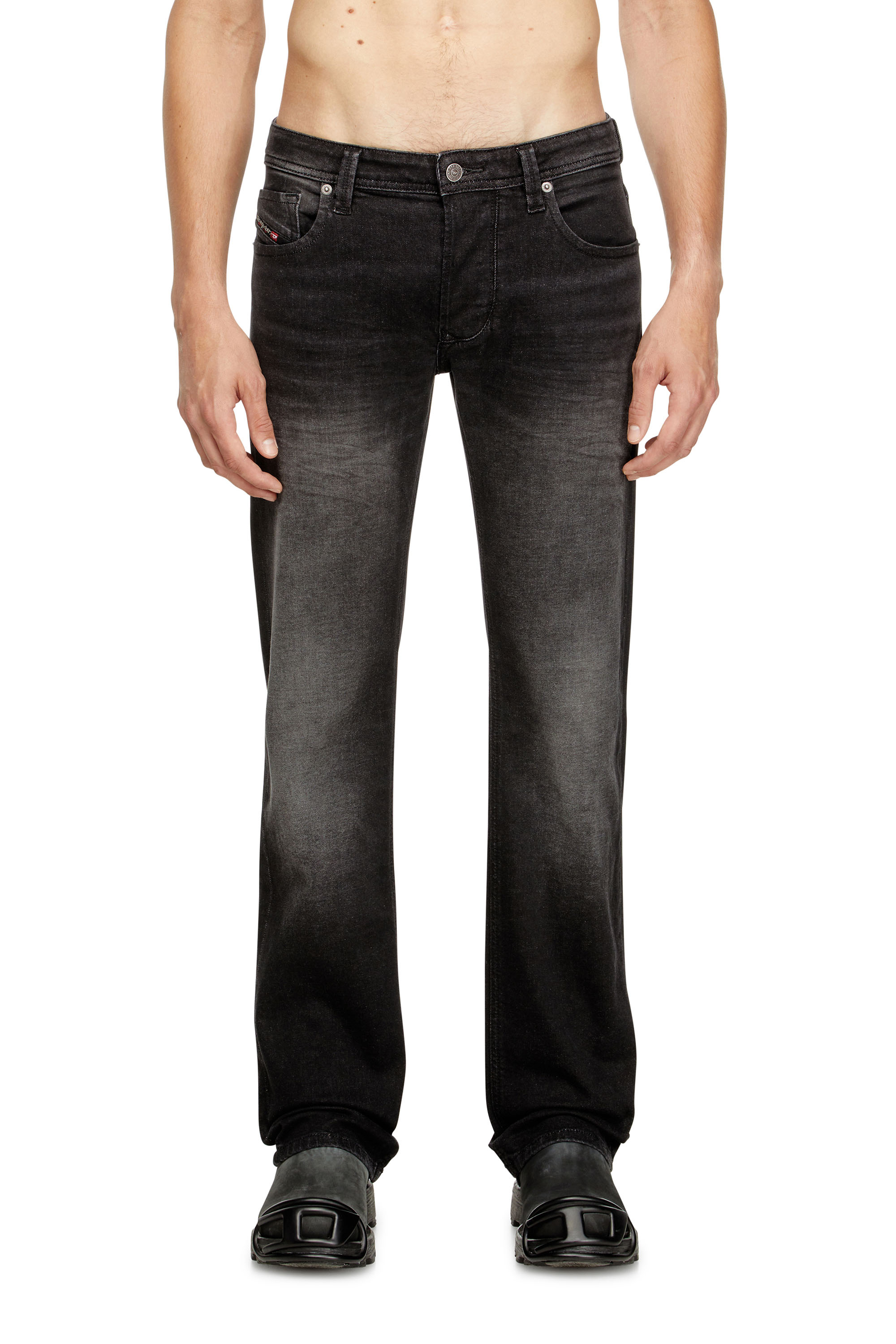 Diesel - Regular Jeans 1985 Larkee 0DBDT Uomo, Nero/Grigio scuro - Image 1