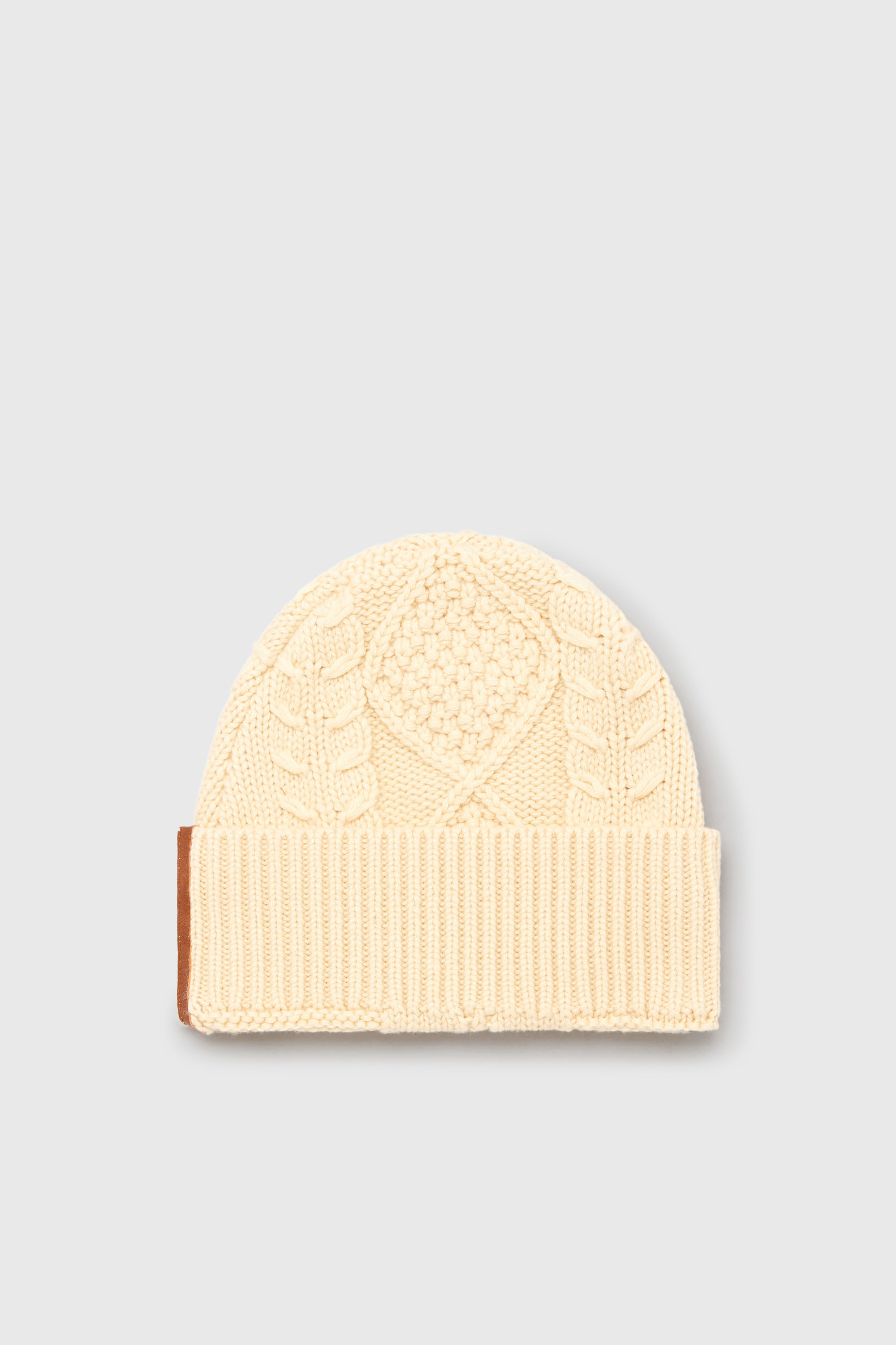 Diesel - K-INTELLO, Unisex's Cable-knit beanie in wool and cotton in White - 2