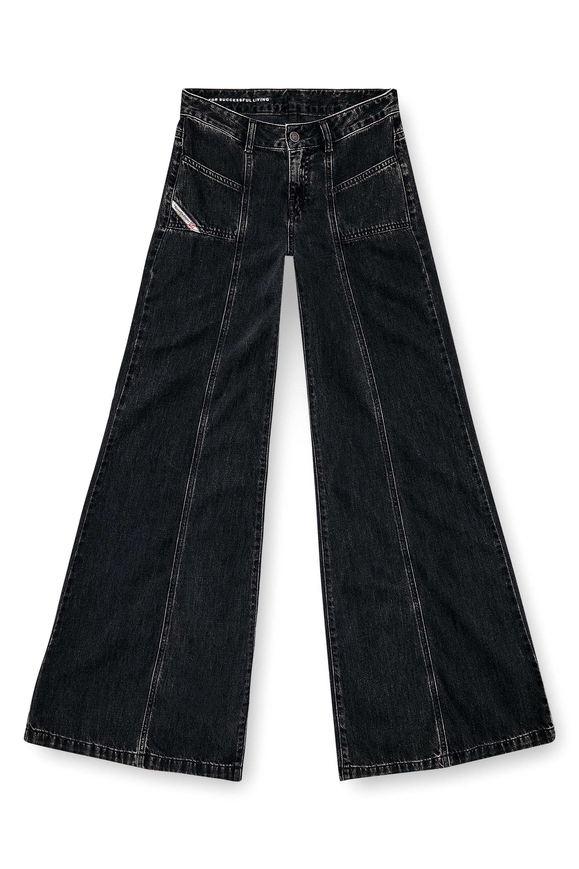 Diesel - Flare Jeans D-Akii 068HN Femme, Noir/Gris fonc&eacute; - Image 3