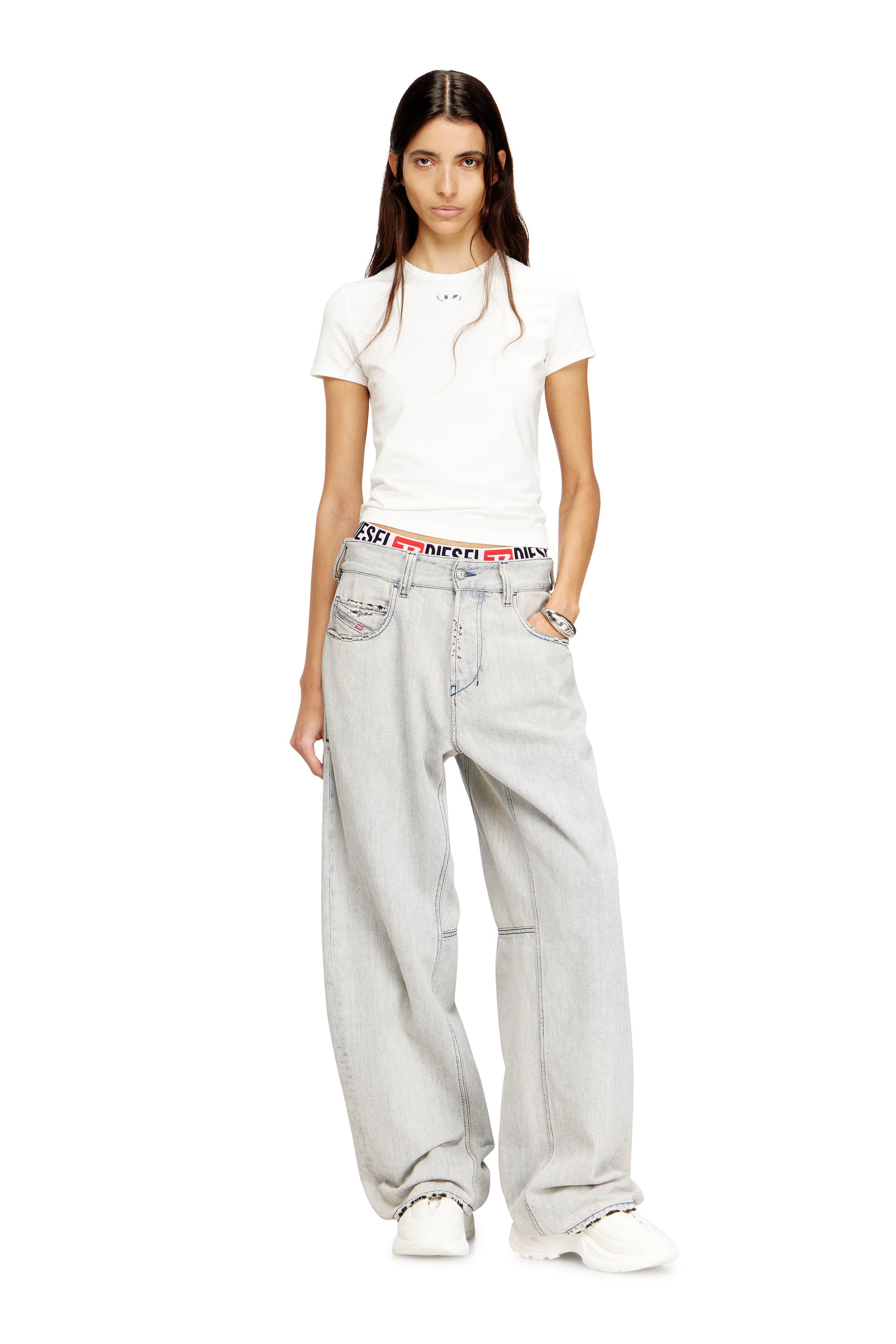 Diesel - Relaxed Jeans 1997 D-Enim-M 068UR Mixte, Bleu Clair - Image 4