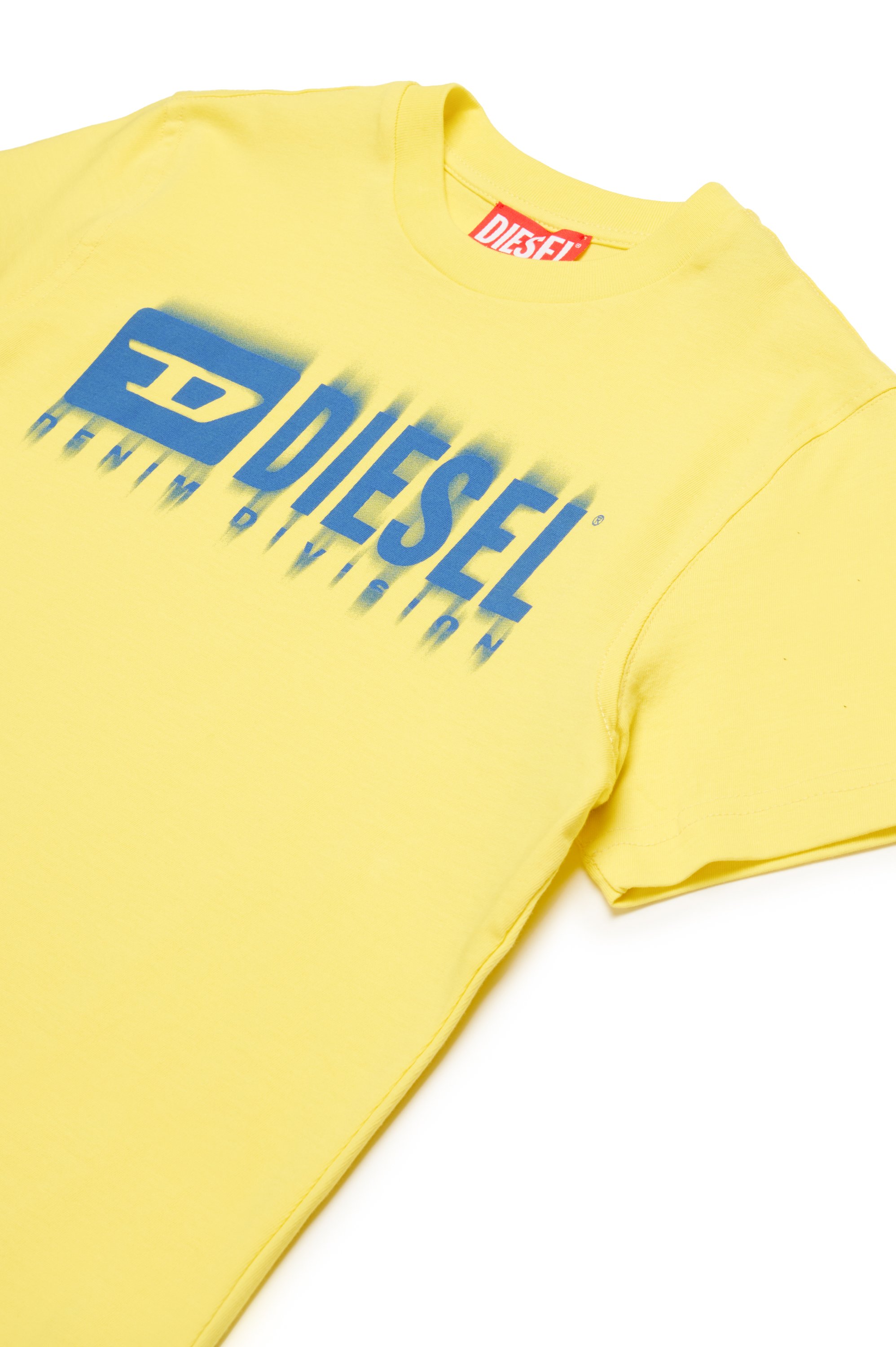 Diesel - TDIEGORL6, T-shirt avec logo taché Homme in Jaune - 3