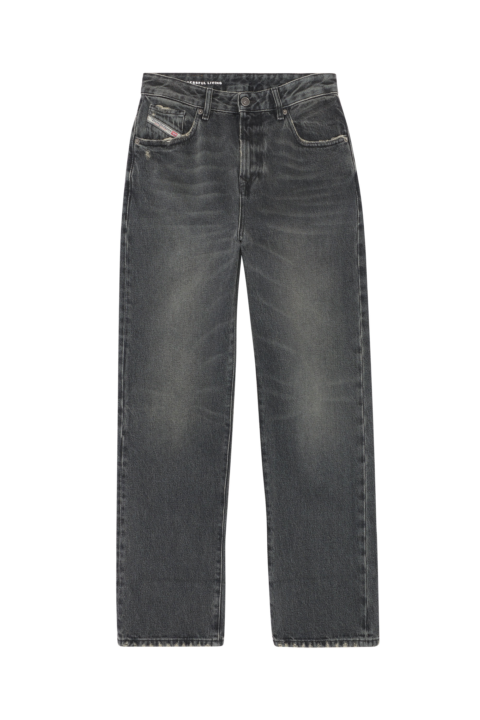 Diesel - 1999 D-Reggy 007K8 Straight Jeans, Nero/Grigio scuro - Image 5
