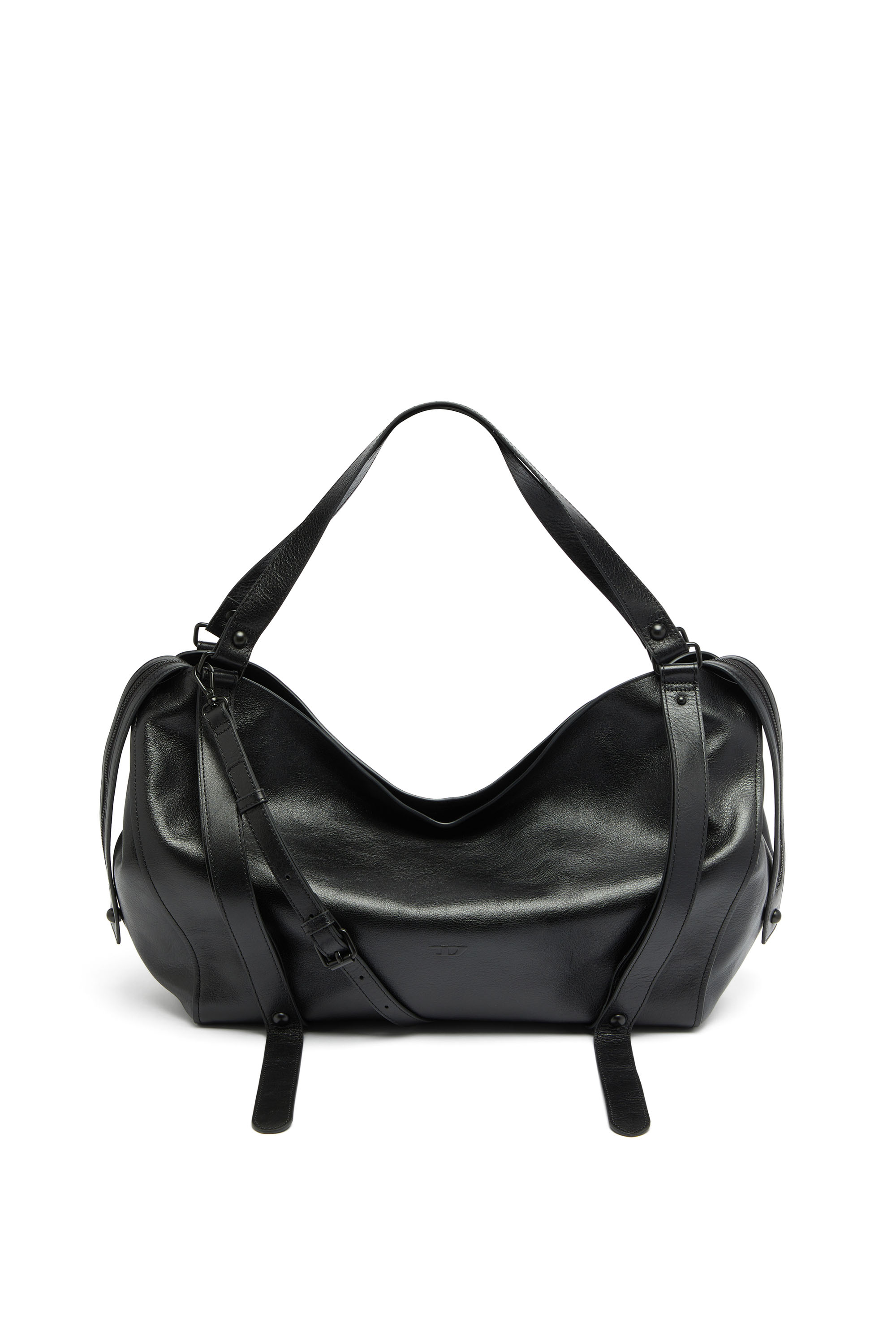 Diesel - D-ONE TOPHANDLE L, Unisex D-One-Large Henkeltasche aus Leder in Schwarz - 1