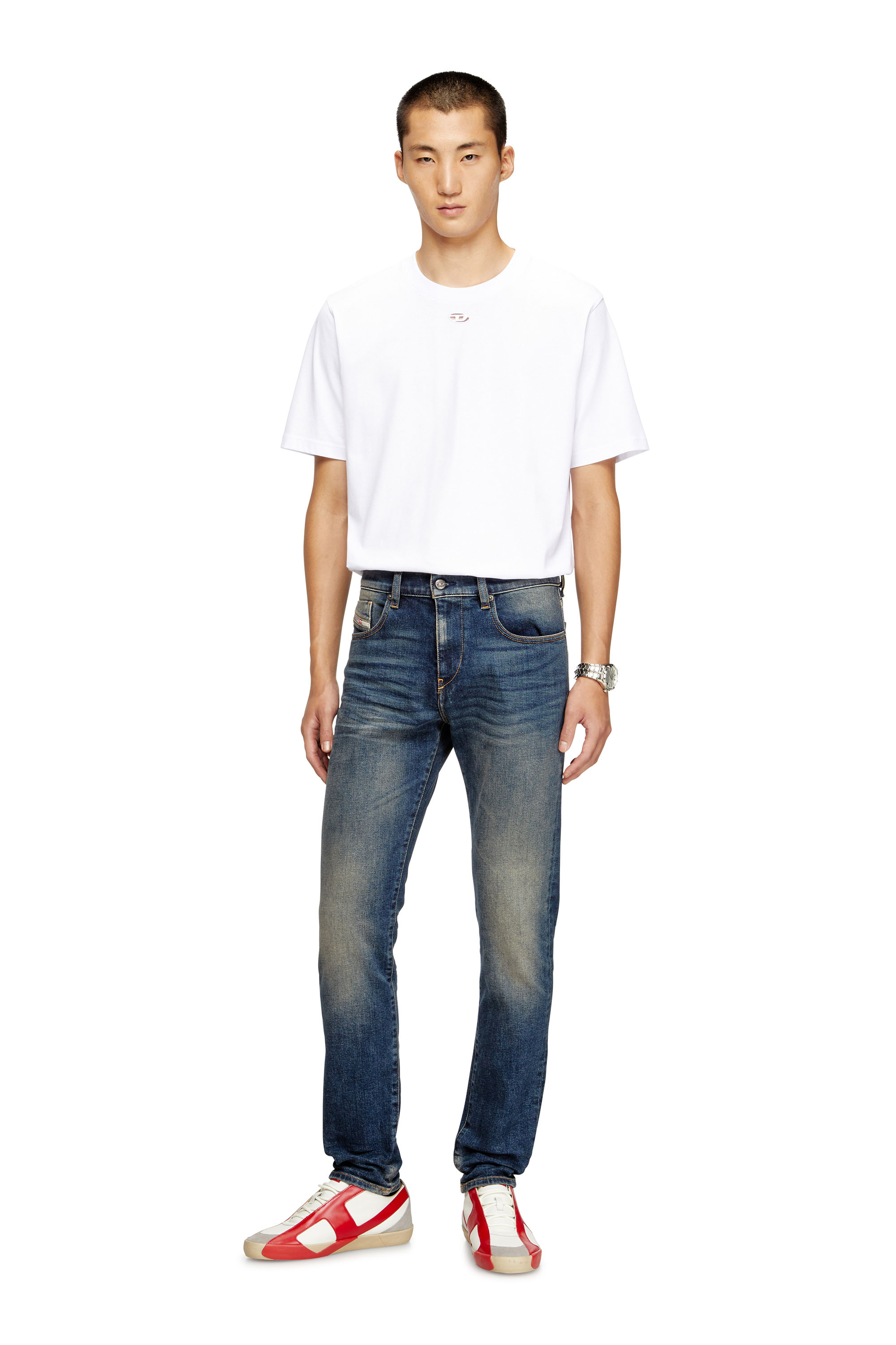 Diesel - Slim Jeans 2019 D-Strukt 09M16 Uomo, Blu Scuro - Image 2