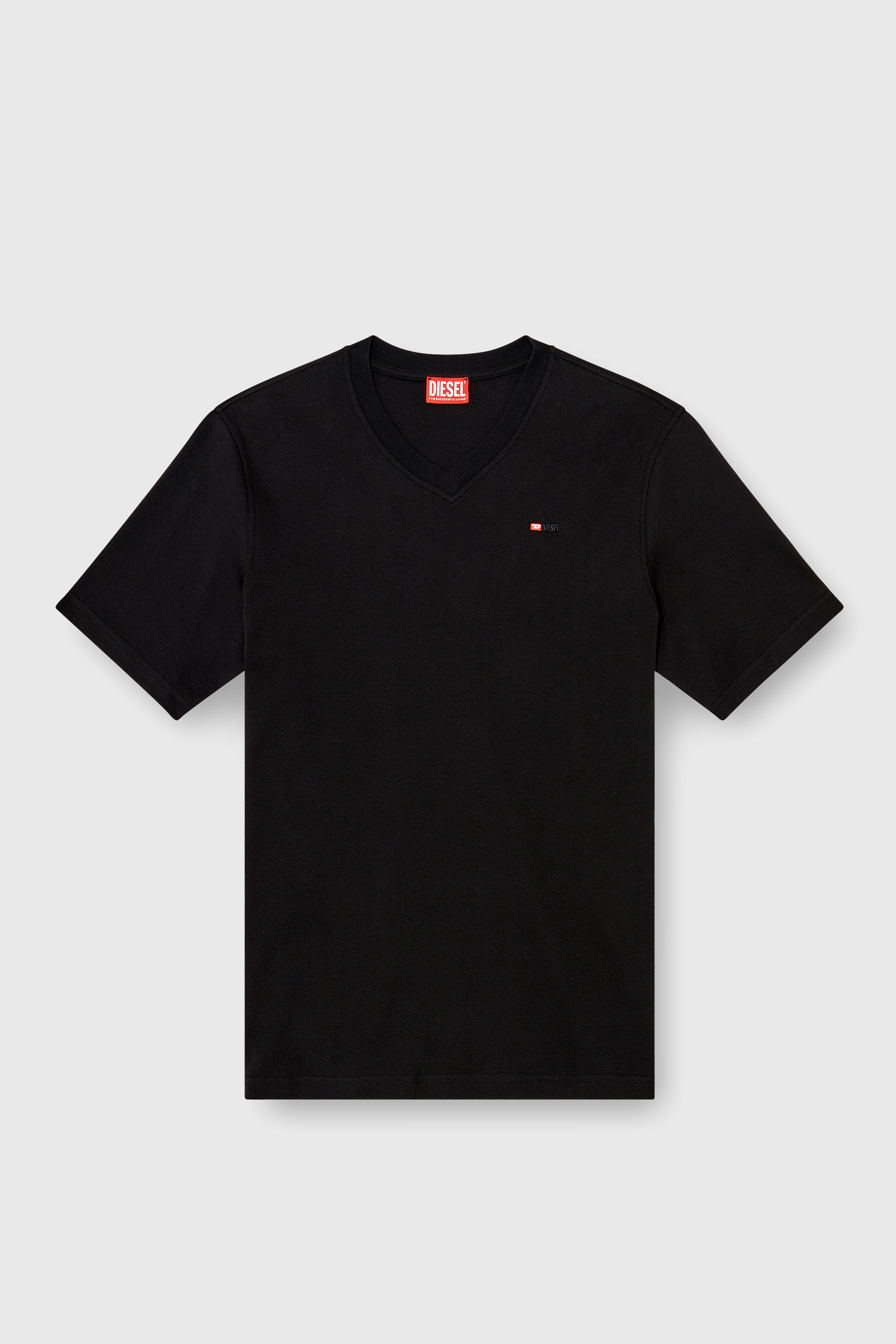 Diesel - T-ADJUST-V-MICRODIV, T-shirt con scollo a V con micro ricamo logo Uomo in Multicolor - 2