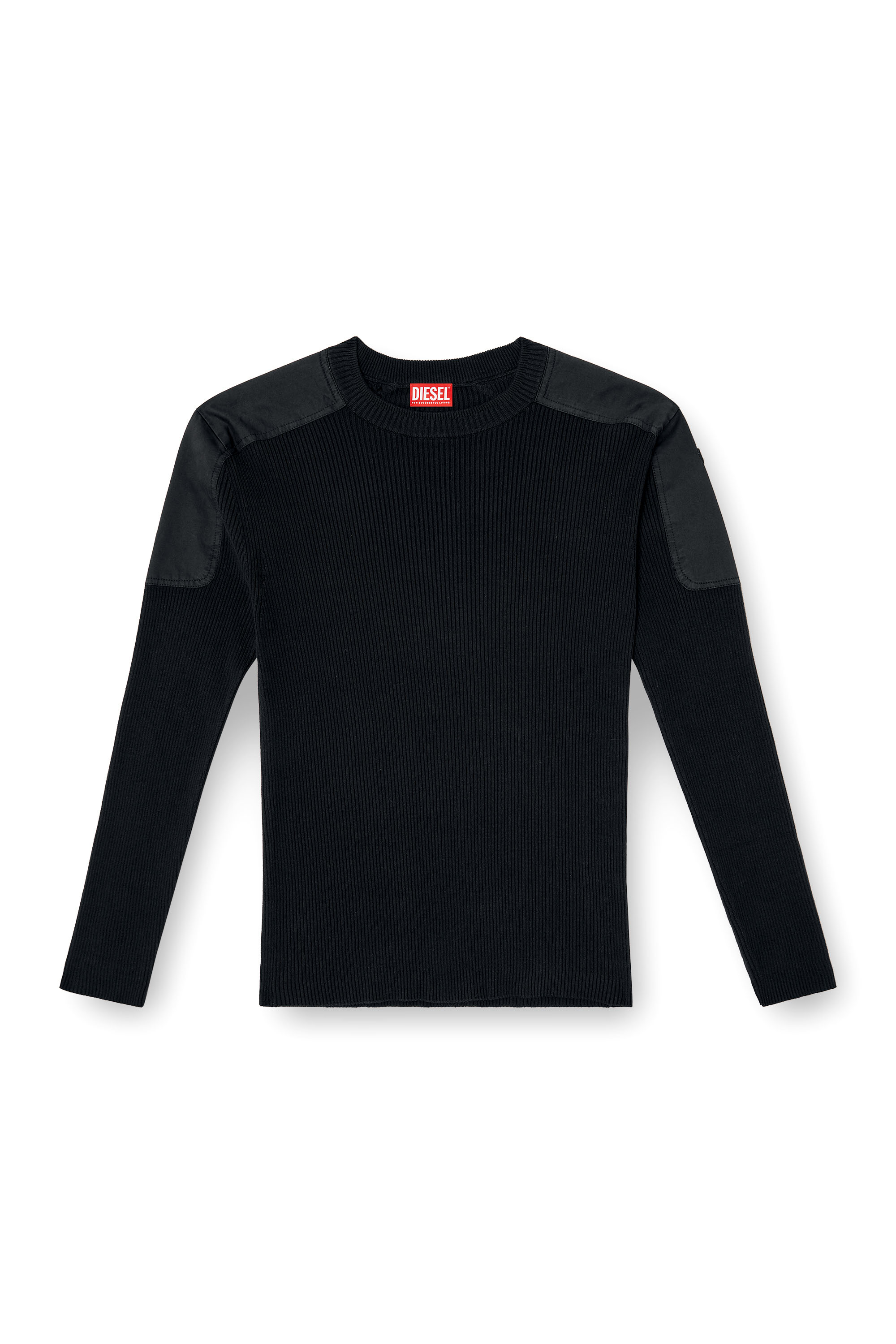 Diesel - K-MARTIN, Pull côtelé avec empiècements aux épaules Homme in ToBeDefined - 3