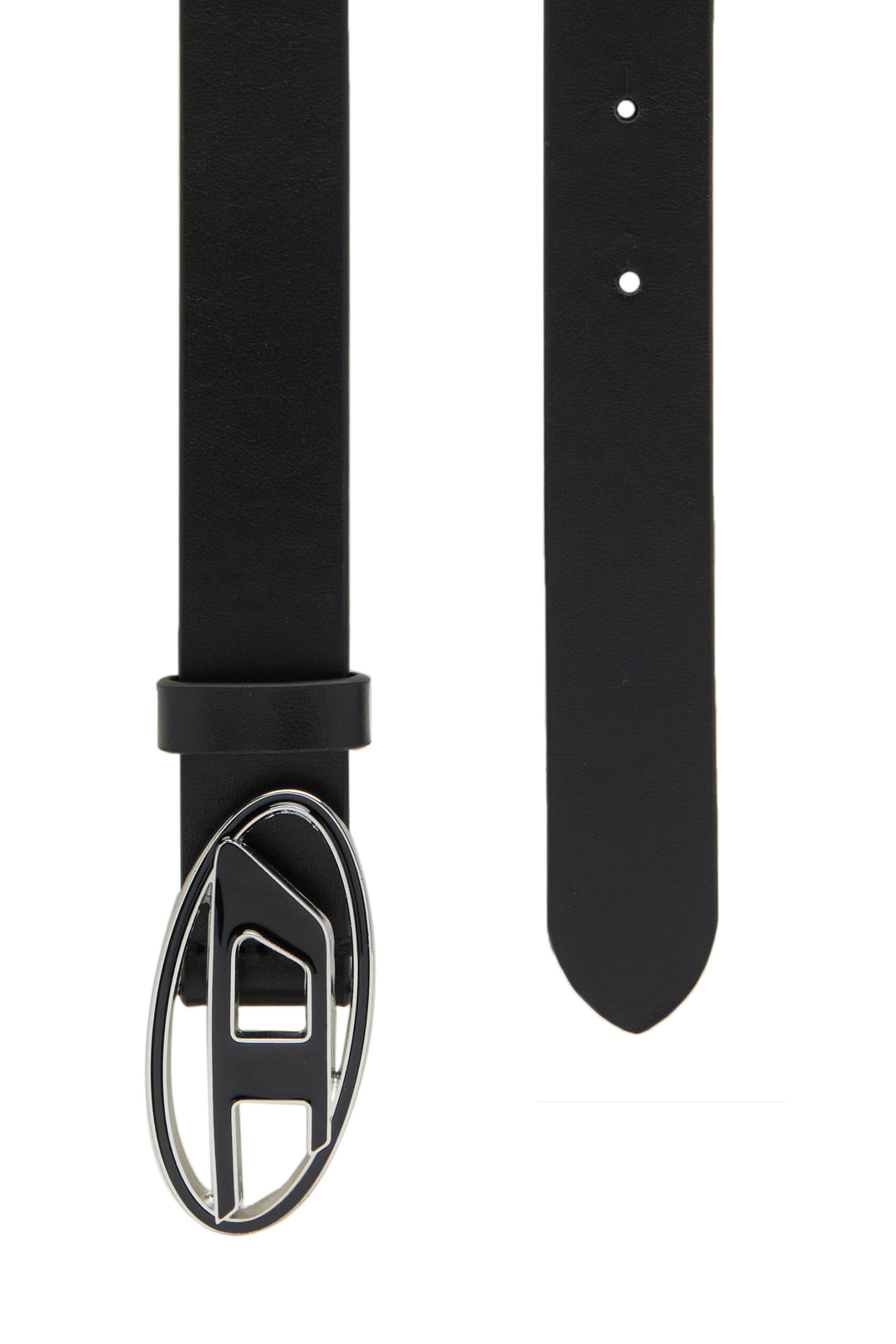 Diesel - B-1DR 25, Ceinture 2.4 cm en cuir avec boucle émaillée Femme in Noir - 2