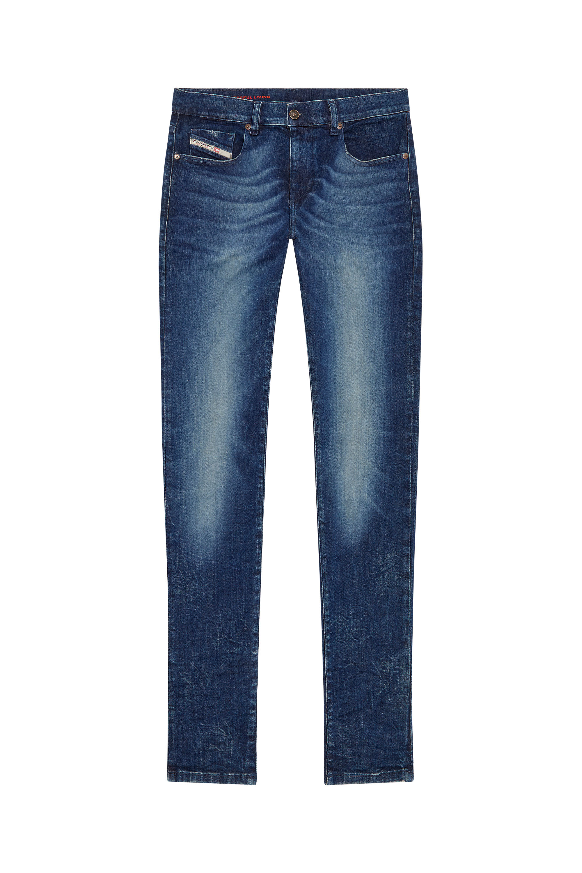 Diesel - 2019 D-Strukt 09F54 Slim Jeans, Blu Scuro - Image 6