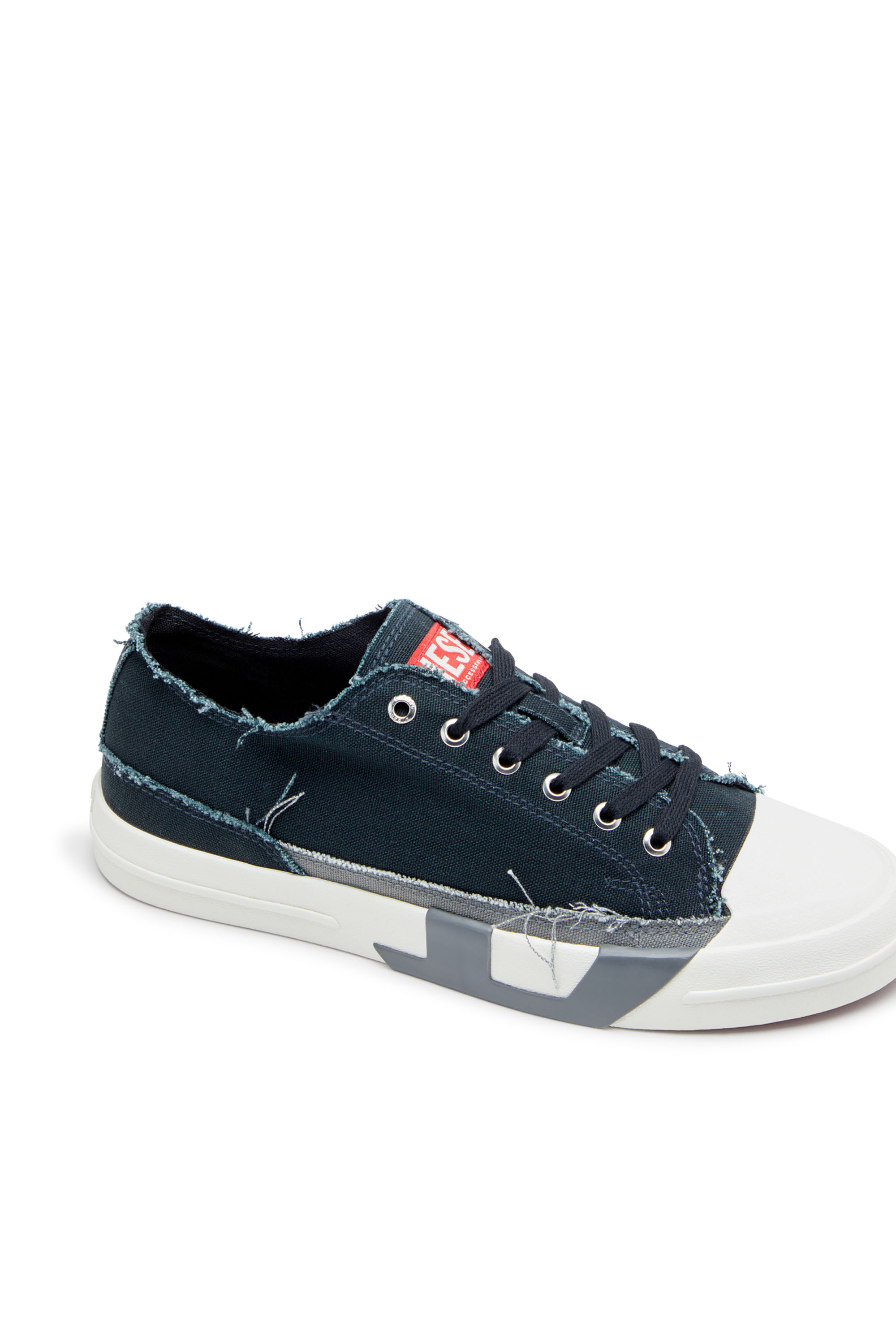 Diesel - S-D-VERSE LOW, S-D-Verse-Sneaker in canvas sfrangiato Uomo in Multicolor - 6