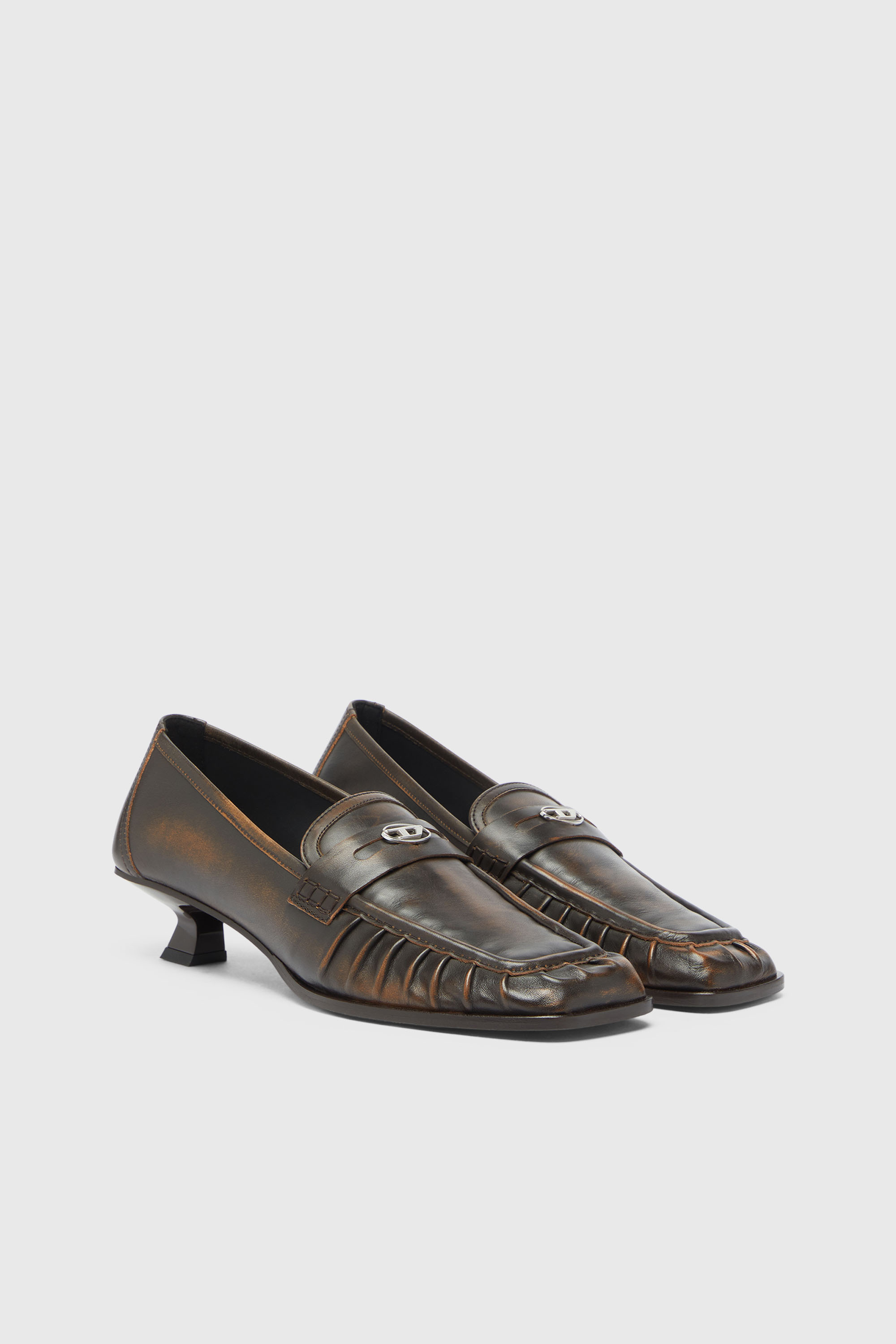 Diesel - D-AMBER MOC 30, D-Amber - Mocassins Penny en cuir Femme in Marron - 2