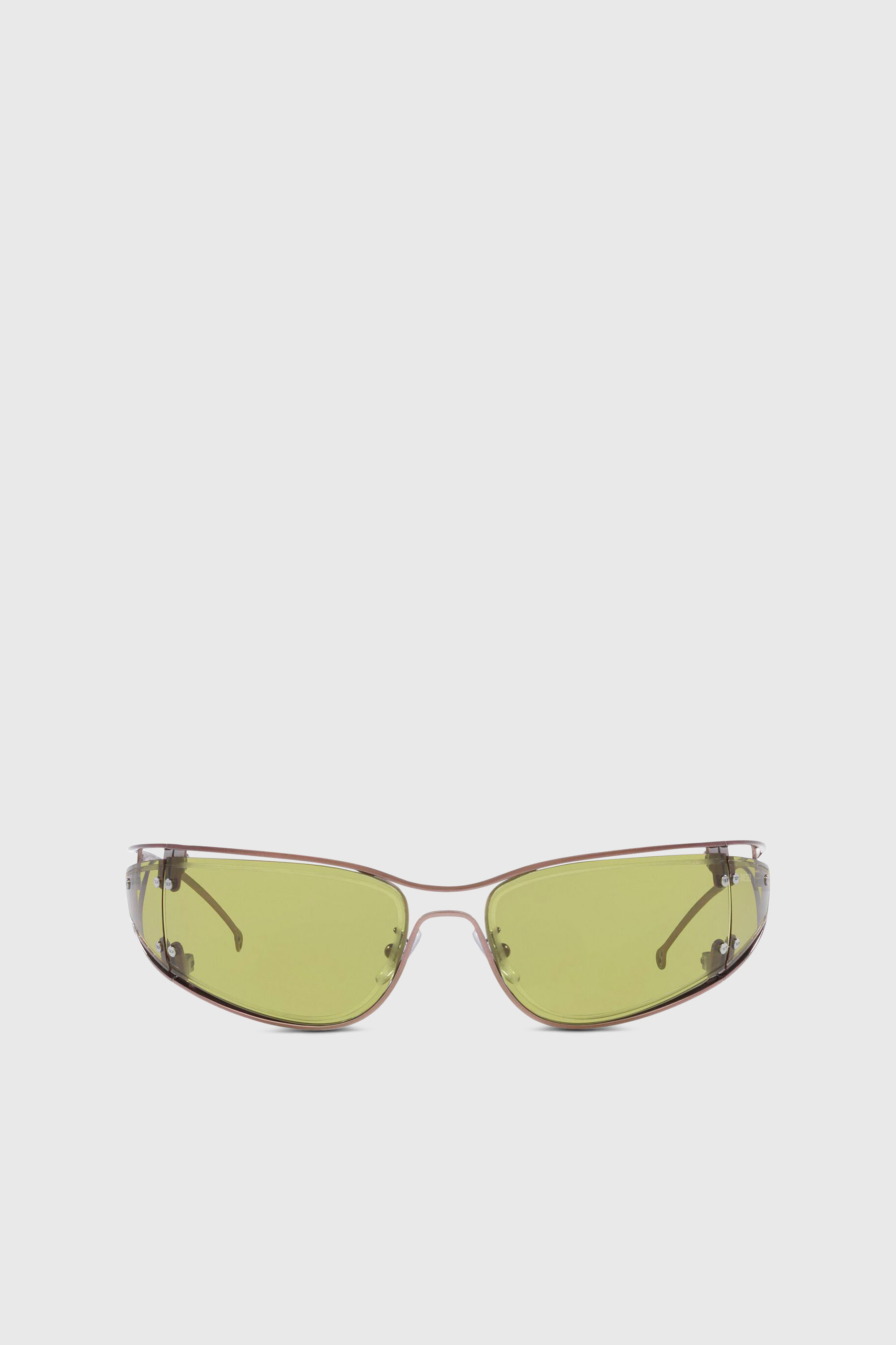 Diesel - 0DL1001, Unisex Sonnenbrille in Wraparound-Konstruktion in Gr&uuml;n - 1