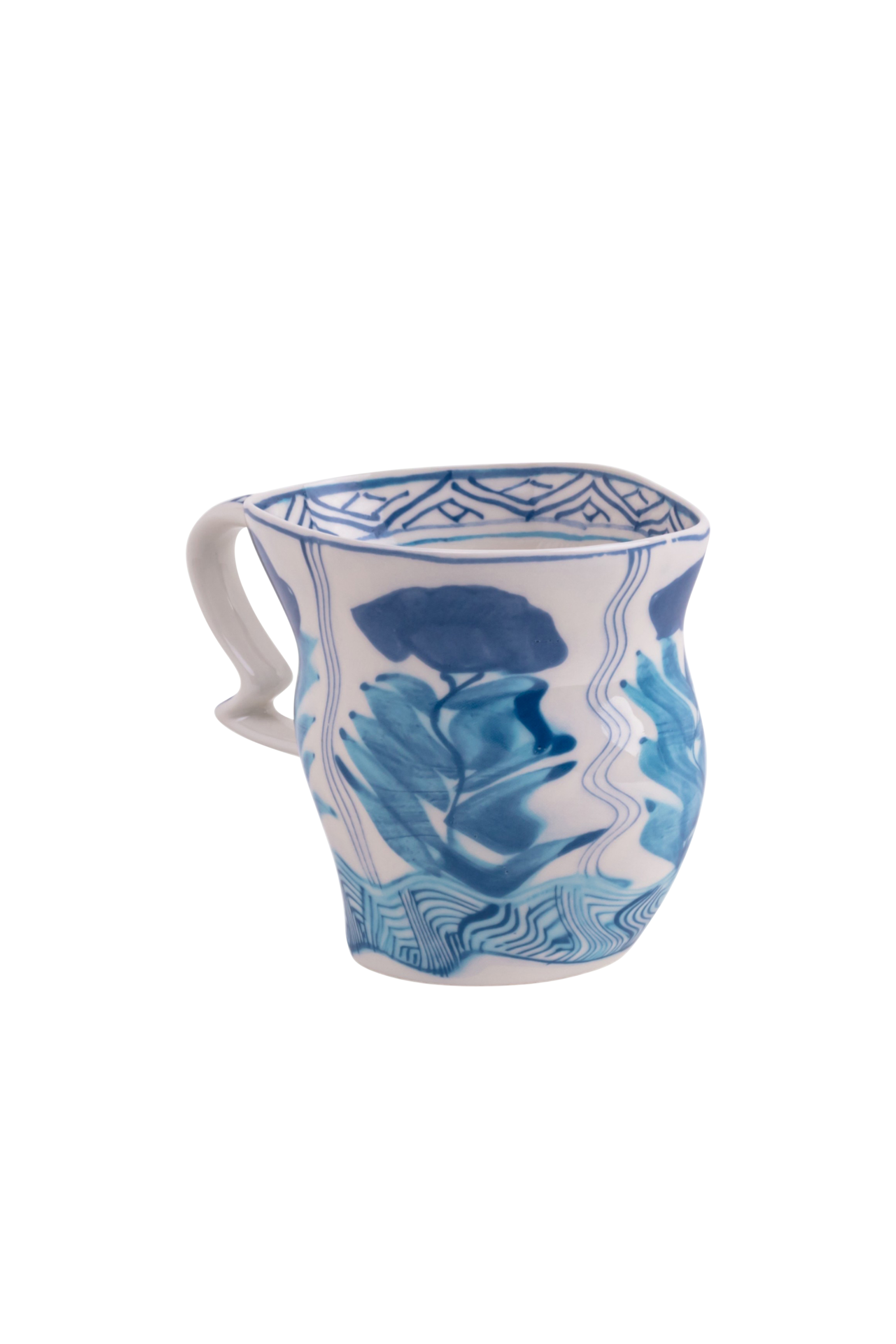 Diesel - 11257 PORCELAIN MUG "CLASSIC ON ACID" -, Unisex's Porcelain mug in White/Blue - 4