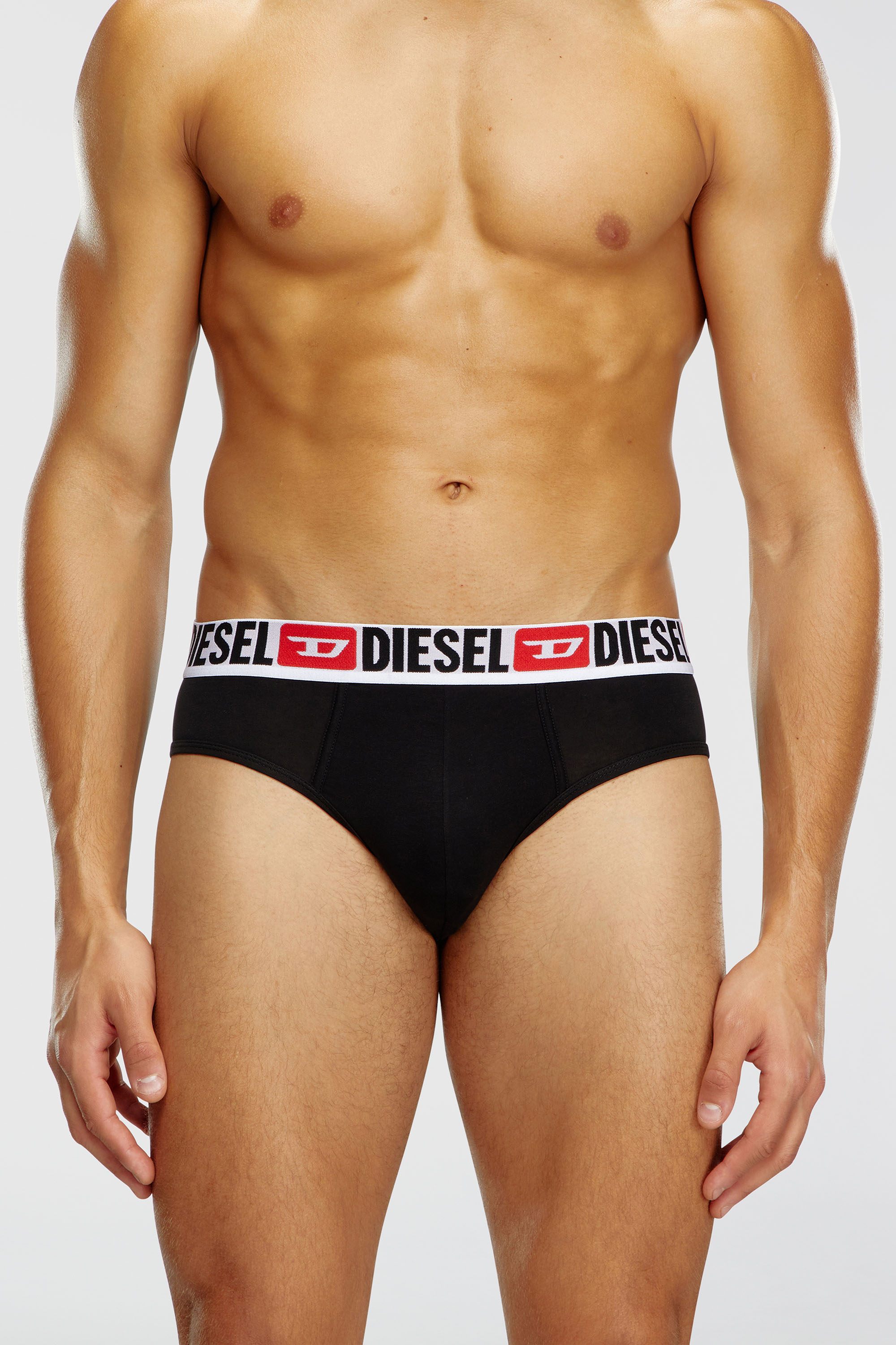 Diesel - UMBR-ANDRETHREEPACK, Set da tre slip a tinta unita Uomo in Nero - 2