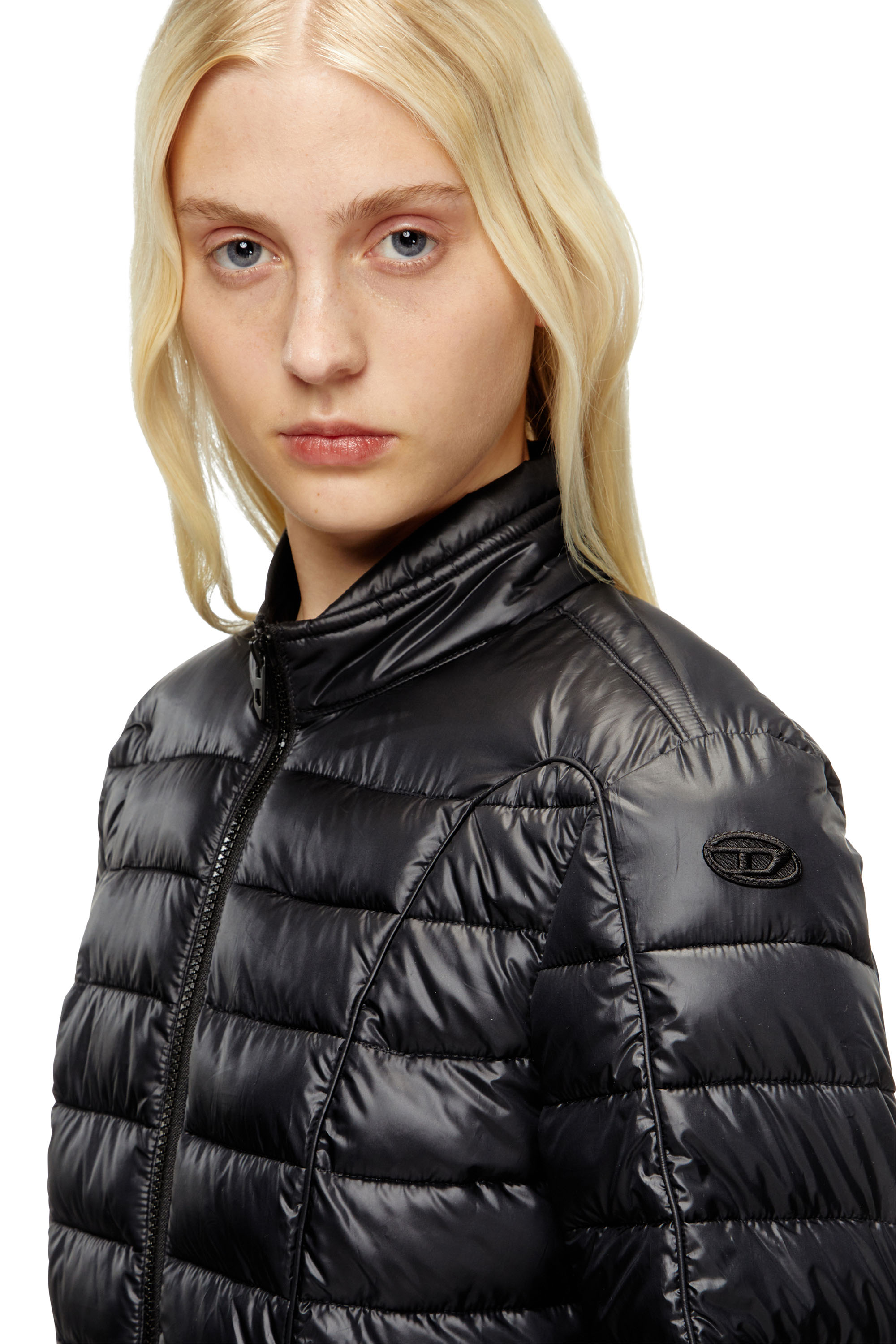 W-PILOT-FEM, Nero Diesel - W-PILOT-FEM, Giacca imbottita con dettagli biker Donna in Nero - 5