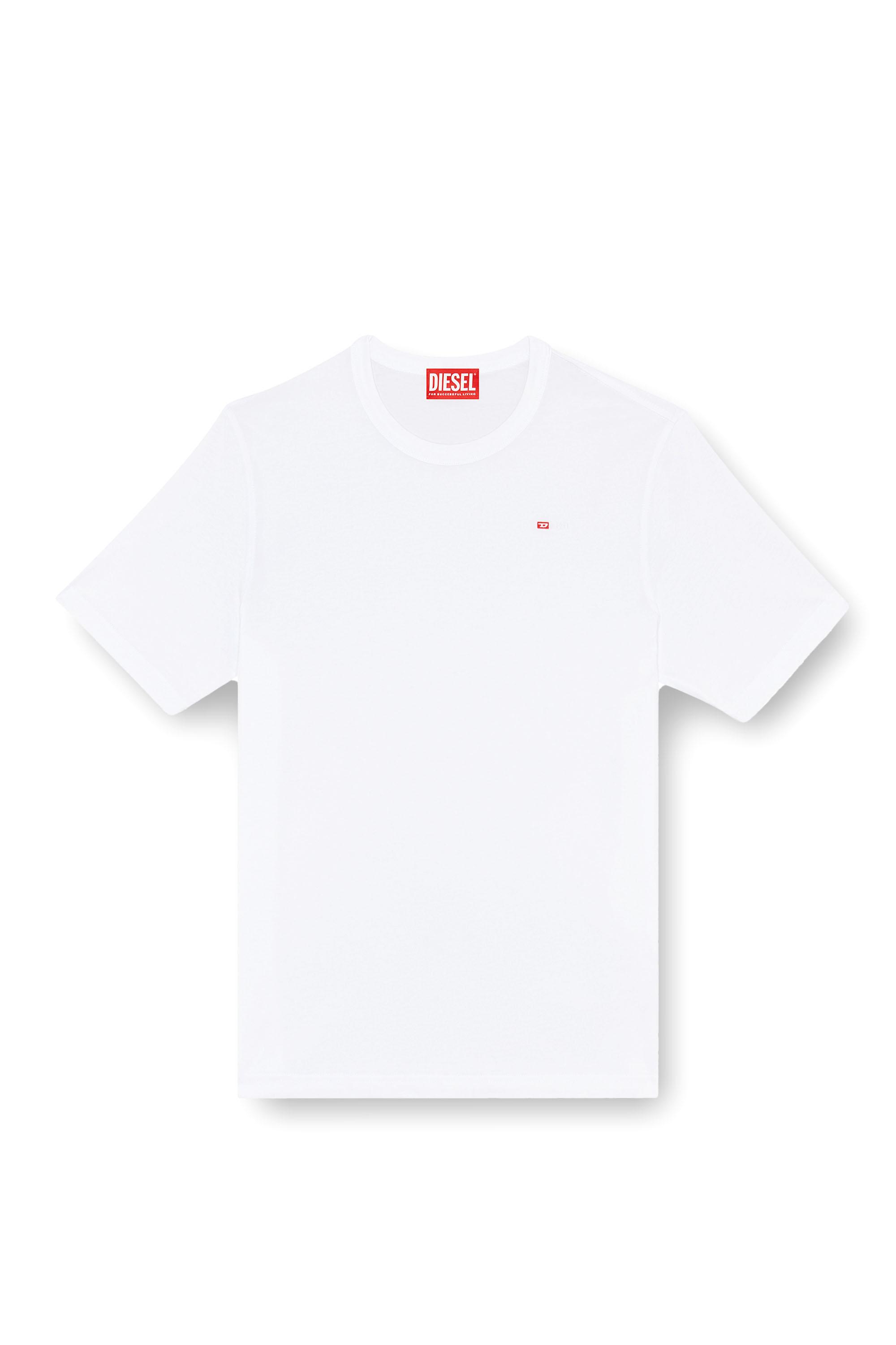 Diesel - T-ADJUST-MICRODIV, Unisex T-Shirt mit gesticktem Mikro-Logo in Weiß - 4
