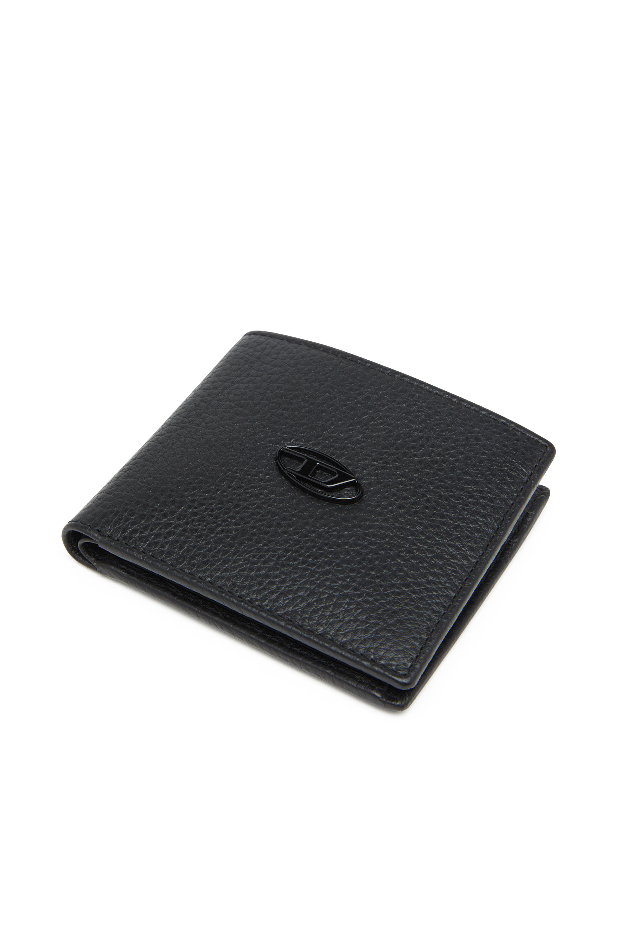 Diesel - BI FOLD COIN S, Portefeuille à deux volets en cuir grainé Homme in Noir - 4