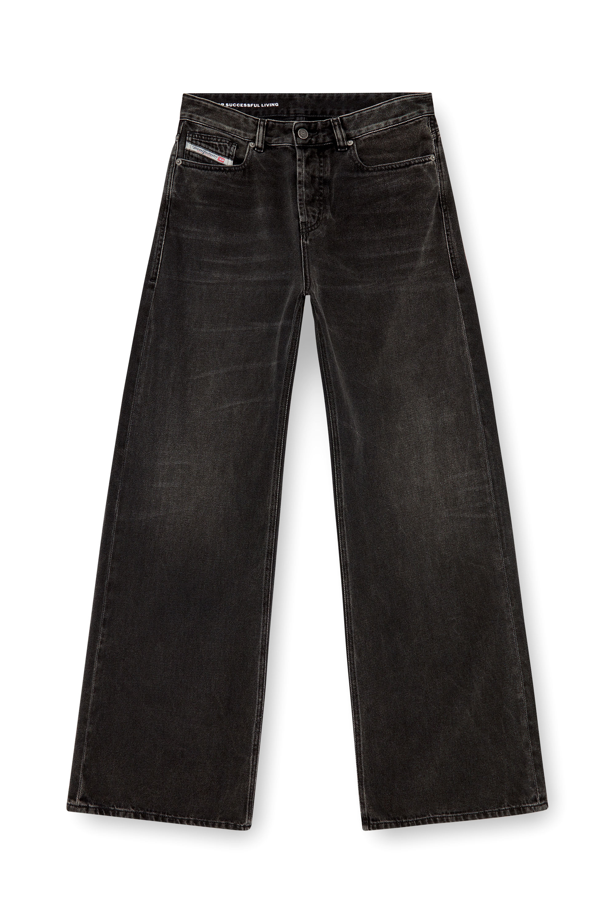 Diesel - Donna Straight Jeans 1996 D-Sire 09J96, Nero/Grigio scuro - Image 3