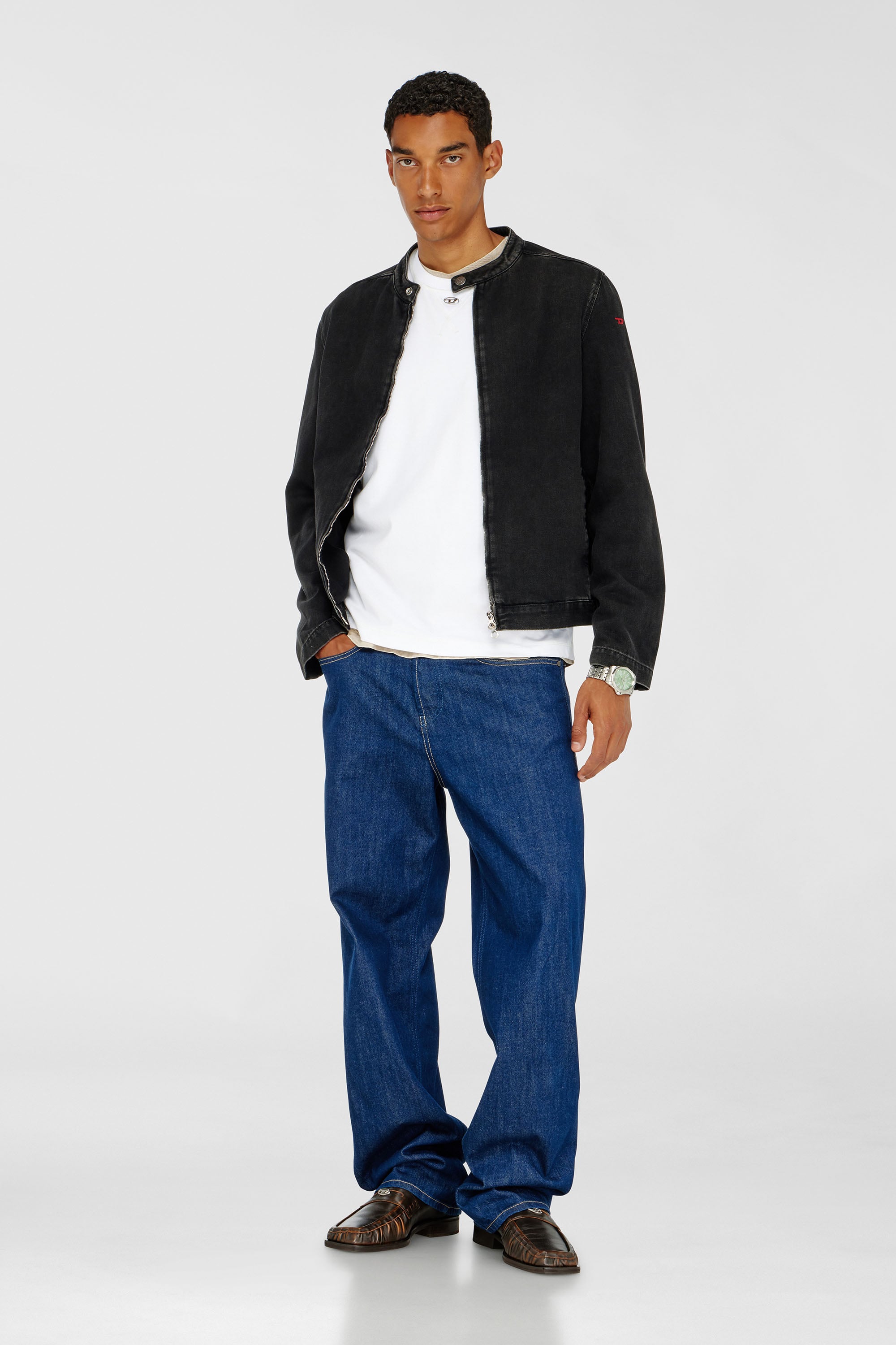 Diesel - T-MADJUST-TR, T-shirt regular con girocollo e Oval D Uomo in Bianco - 2