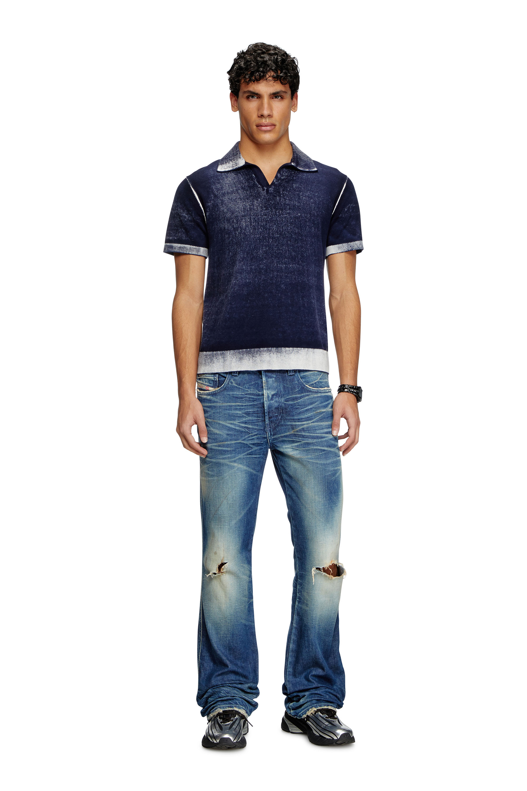 Diesel - K-LORENZO-SS, Maglia polo a maniche corte con stampa interna Uomo in Blu - 2