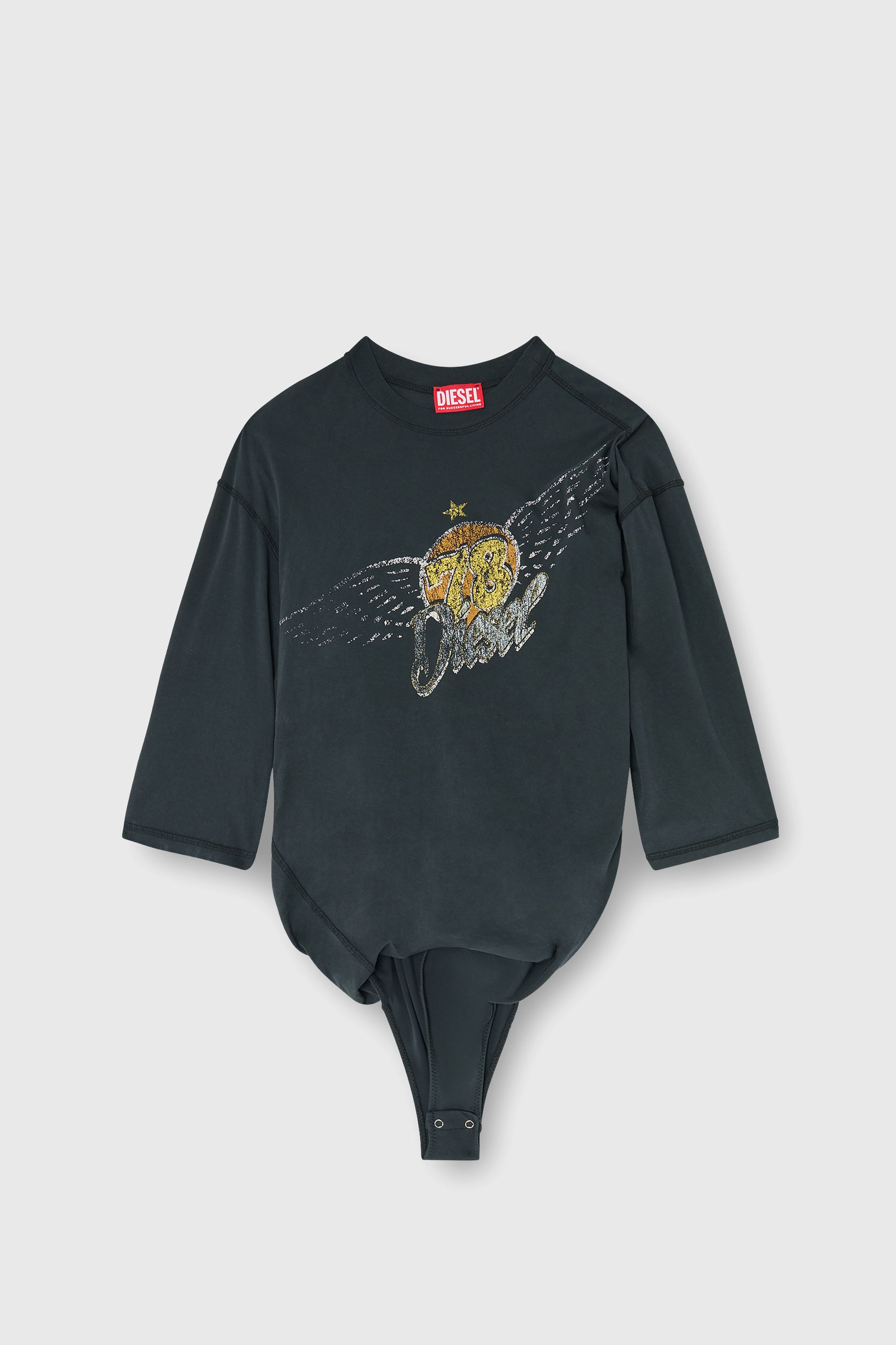 Diesel - T-MILLA-JER, Body T-shirt avec motifs concert Femme in Noir - 2