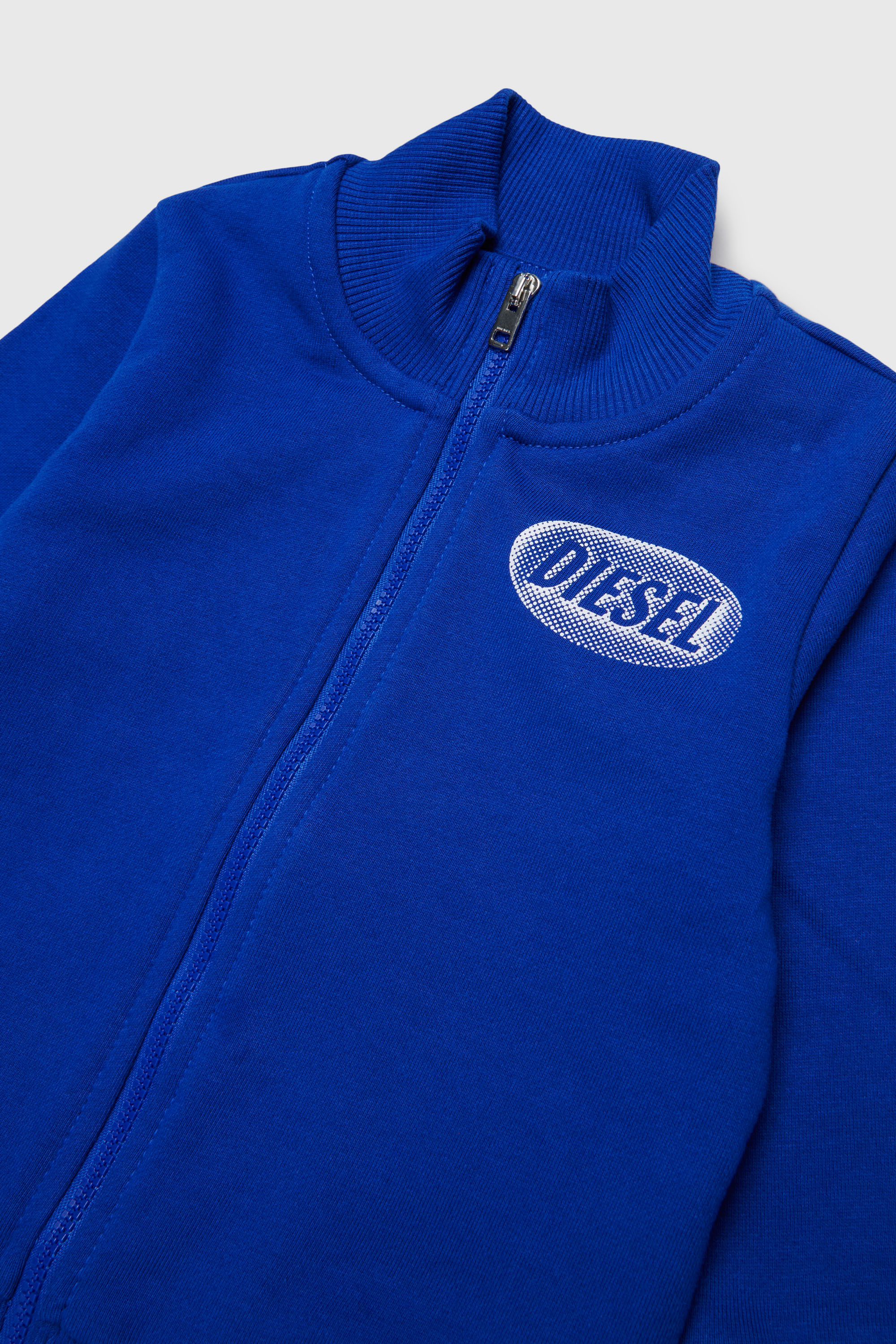 Diesel - SDSELZIPB, Sweatshirt zipp&eacute;e avec logo imprim&eacute; Mixte in Bleu - 3