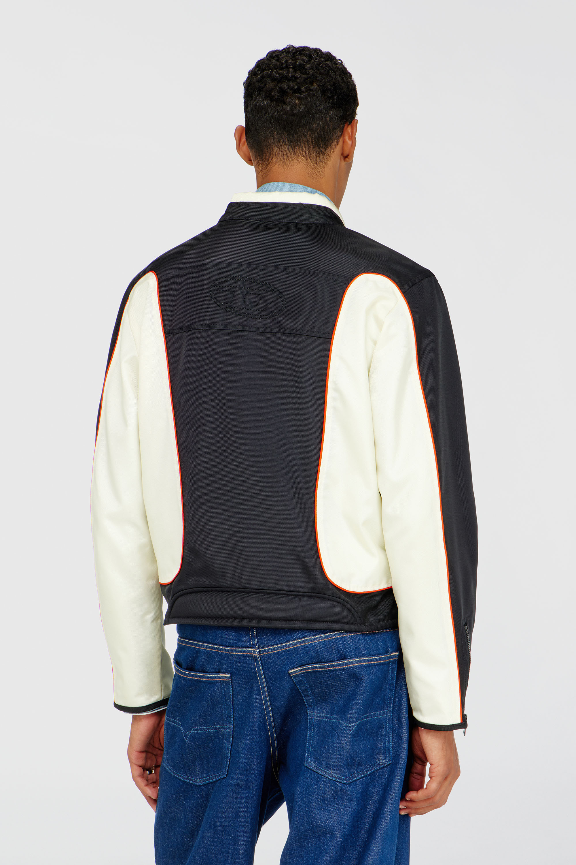 Diesel - J-BLINK-A, Giacca biker color block con piping Uomo in Multicolor - 4