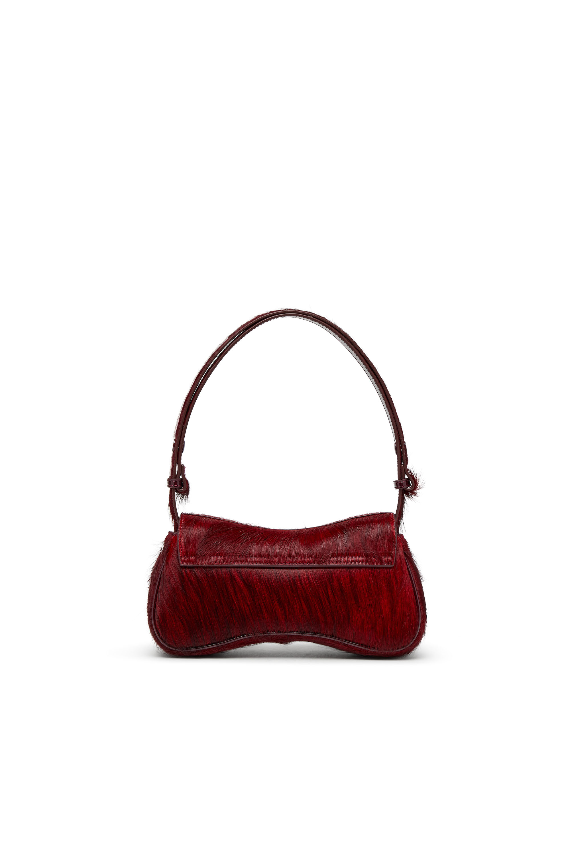 Diesel - PLAY CLUTCH, Damen Clutch aus farbigem, haarigem Leder in Burgunderrot - 3