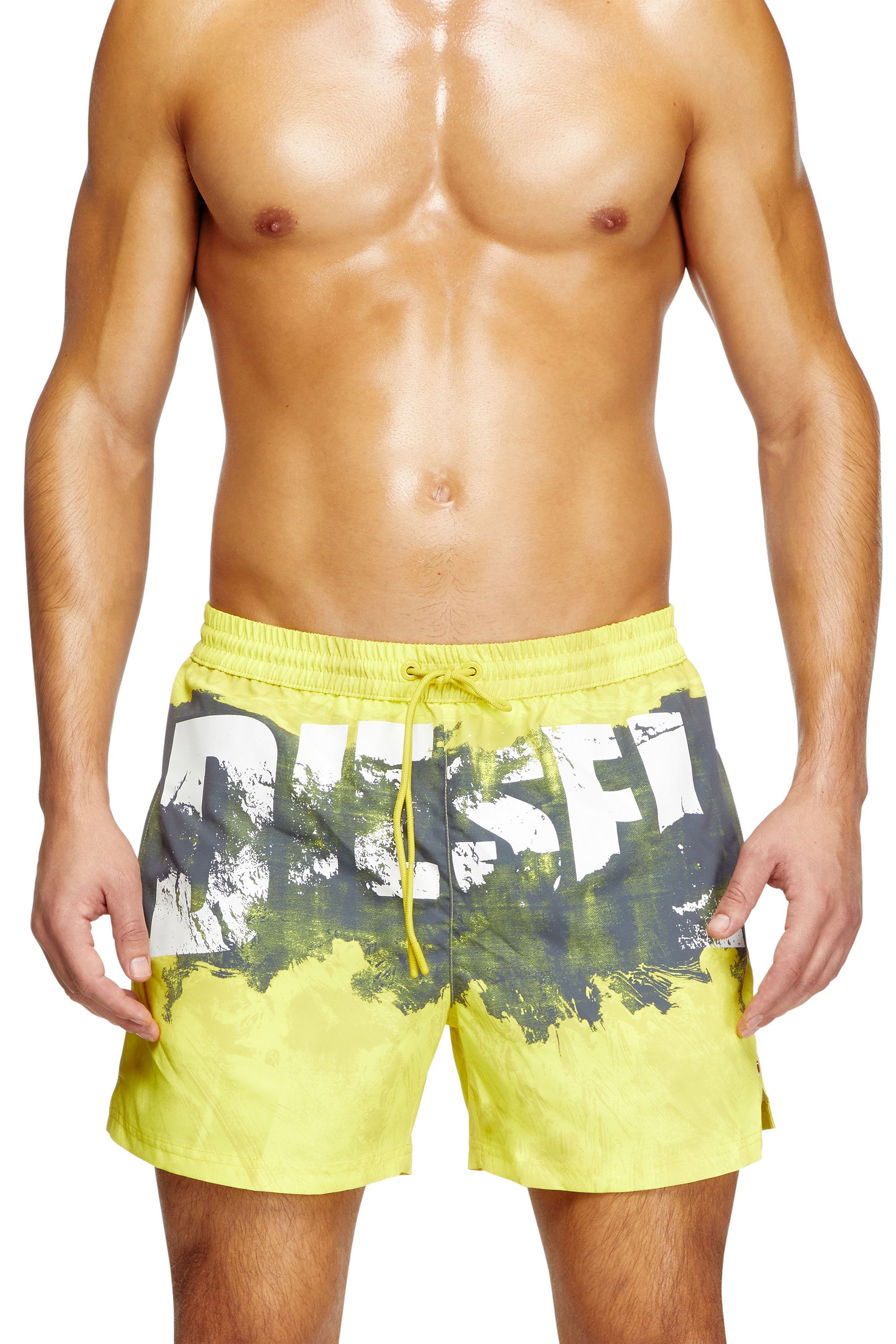 Diesel - KEN-37-D-POP, Short de bain mi-long avec imprimé graphique Homme in Jaune - 2