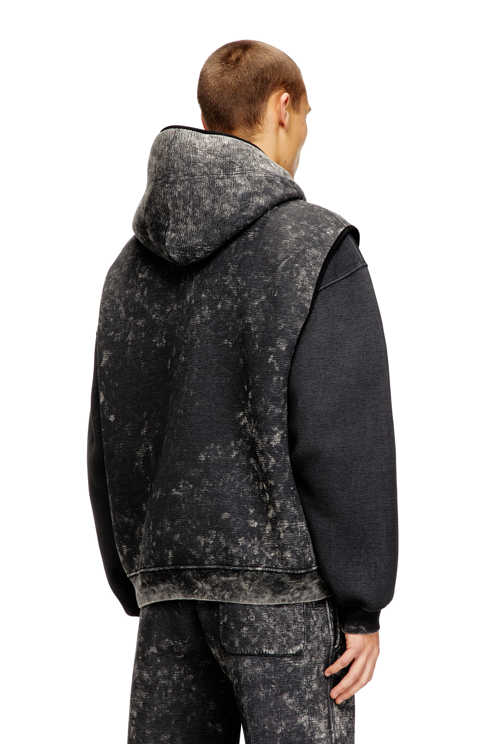 Diesel - S-BOXT-CHAN-SL, Veste en néoprène sans manches avec lavage effet marbré Homme in Polychrome - 4