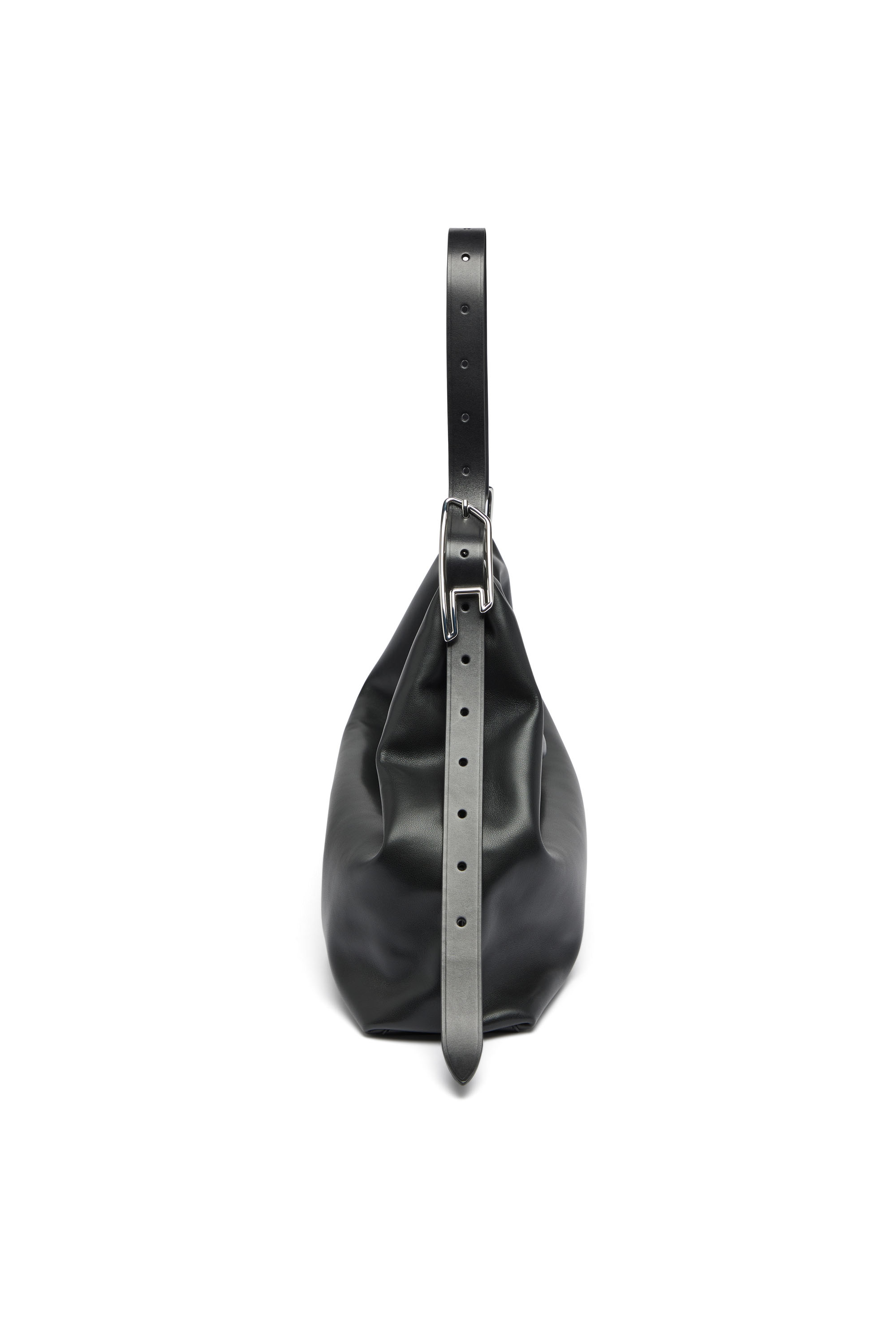 Diesel - D-LINE HOBO L, Damen D-Line-Leder Hobo-Tasche in Schwarz - 5