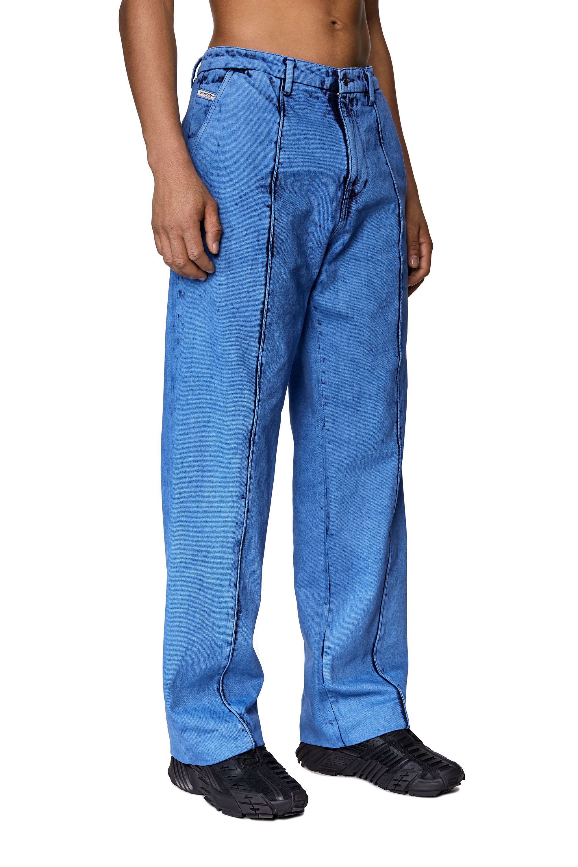 Diesel - D-Chino-Work 0EIAN Straight Jeans, Bleu - Image 5