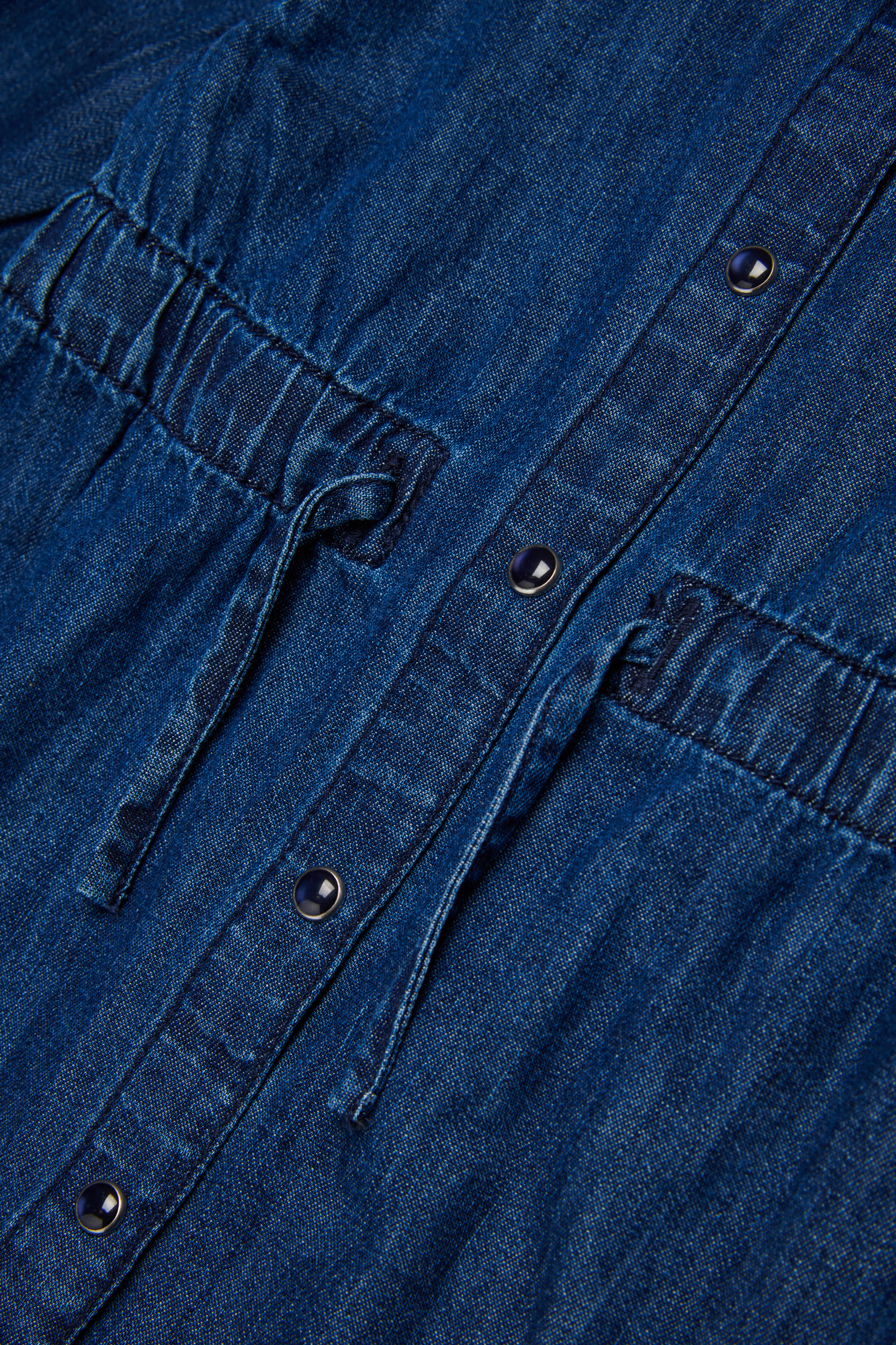 Diesel - DEMYB, Damen Kleid aus Baumwolle mit Knöpfen in Dunkelblau - 4