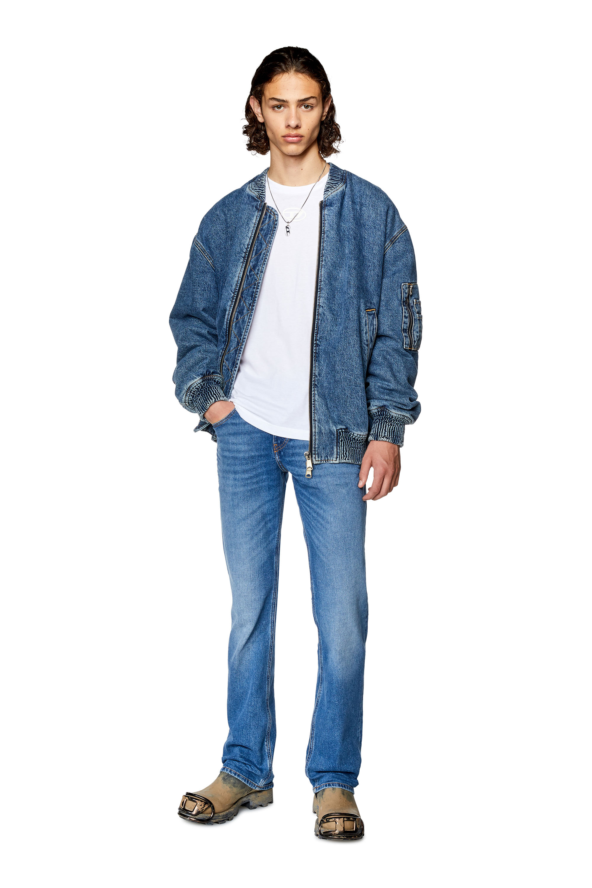 Diesel - Bootcut Jeans 2021 D-Vocs 0ENAT, Blu medio - Image 1