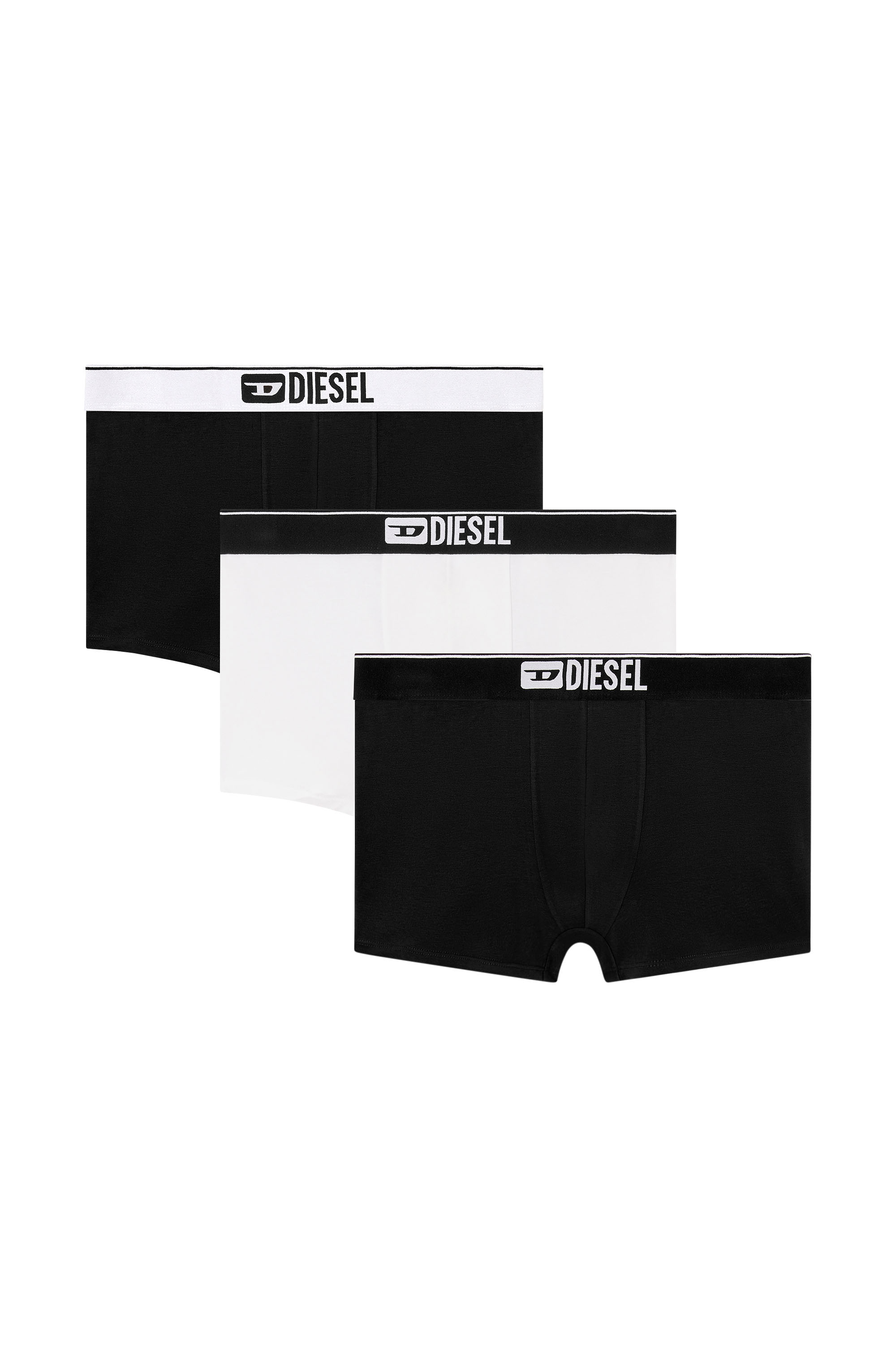 Diesel - UMBX-DAMIENTHREEPACK, Herren Einfarbige Retropants im Dreierpack in Schwarz/Weiss - 2