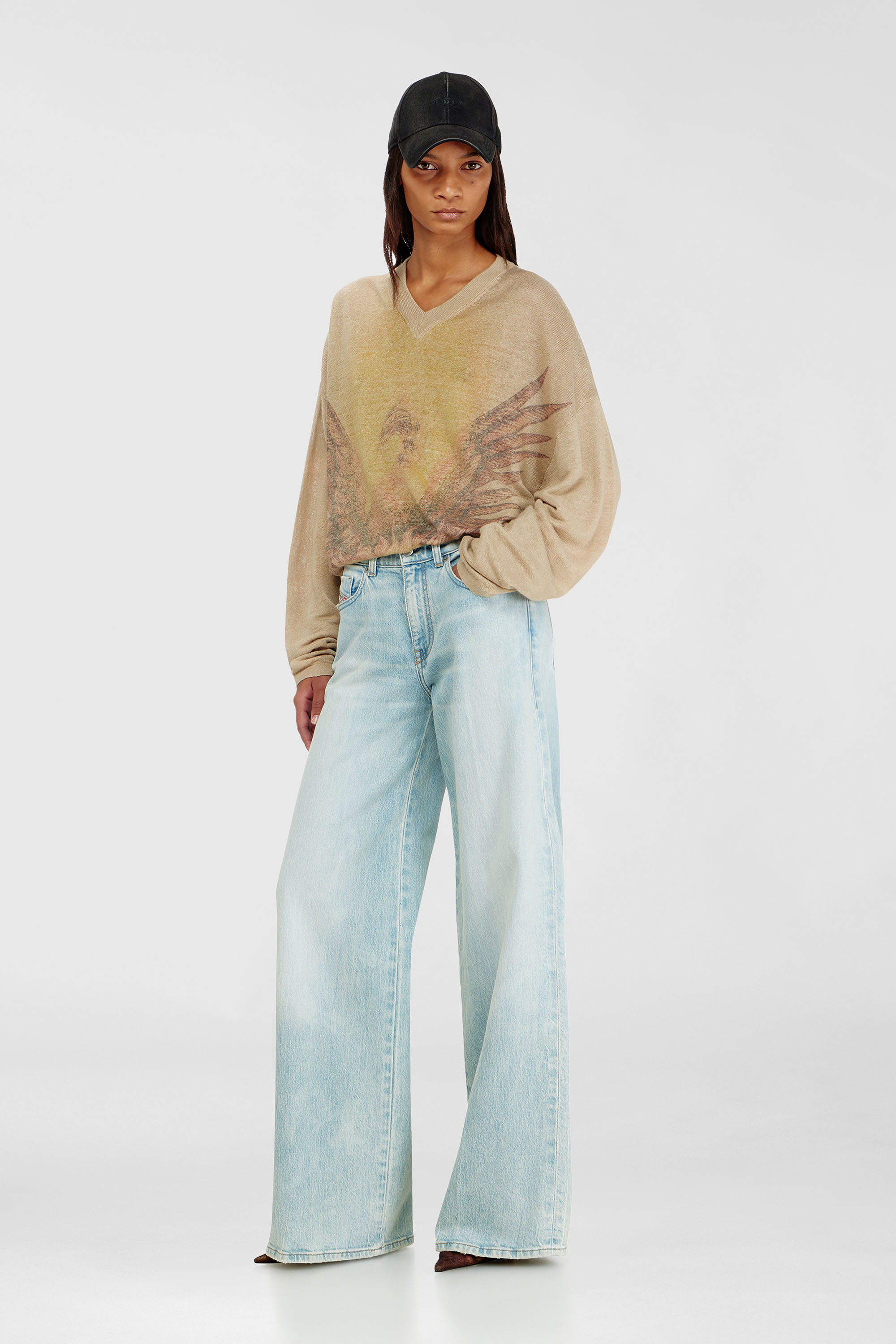 Diesel - Woman's Flare Jeans 1978 D-Akemi 0KBBX, Light Blue - 1