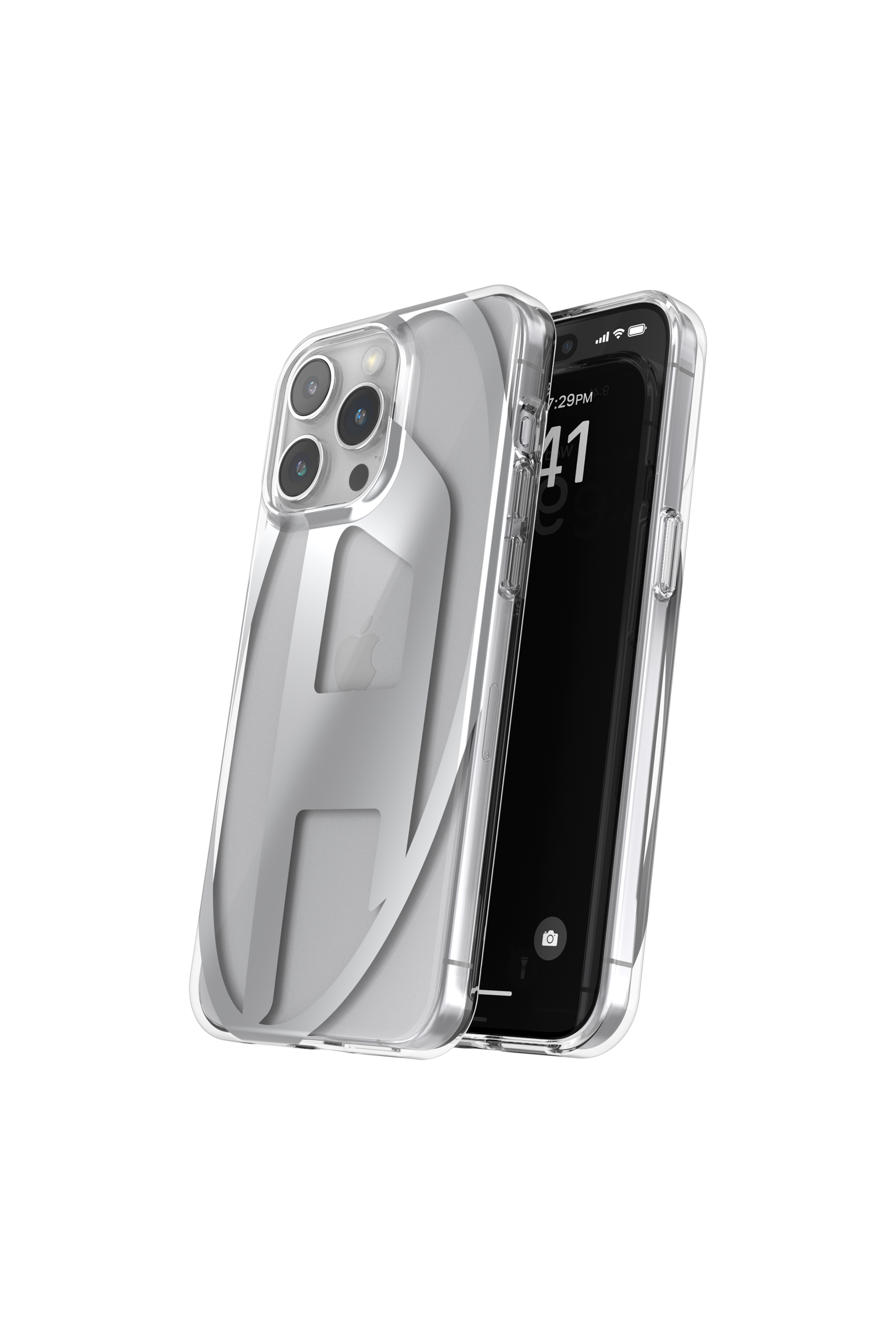 Diesel - 54204 MOULDED CASE, Unisex Handycase transparent D iP15 Pro Max in Silber - Image 3