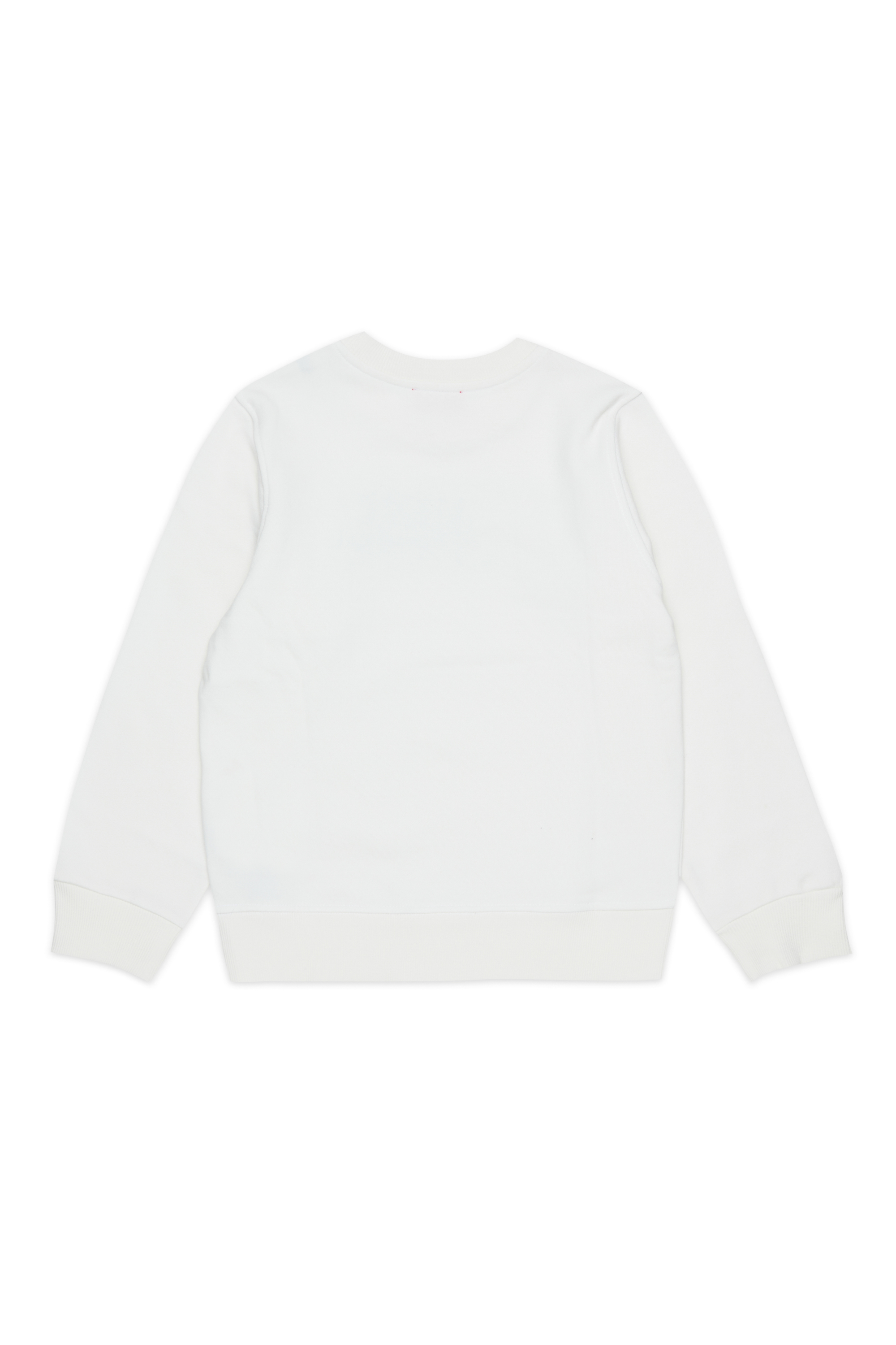 Diesel - SLOMIX, Felpa con logo effetto distressed Uomo in Bianco - 2