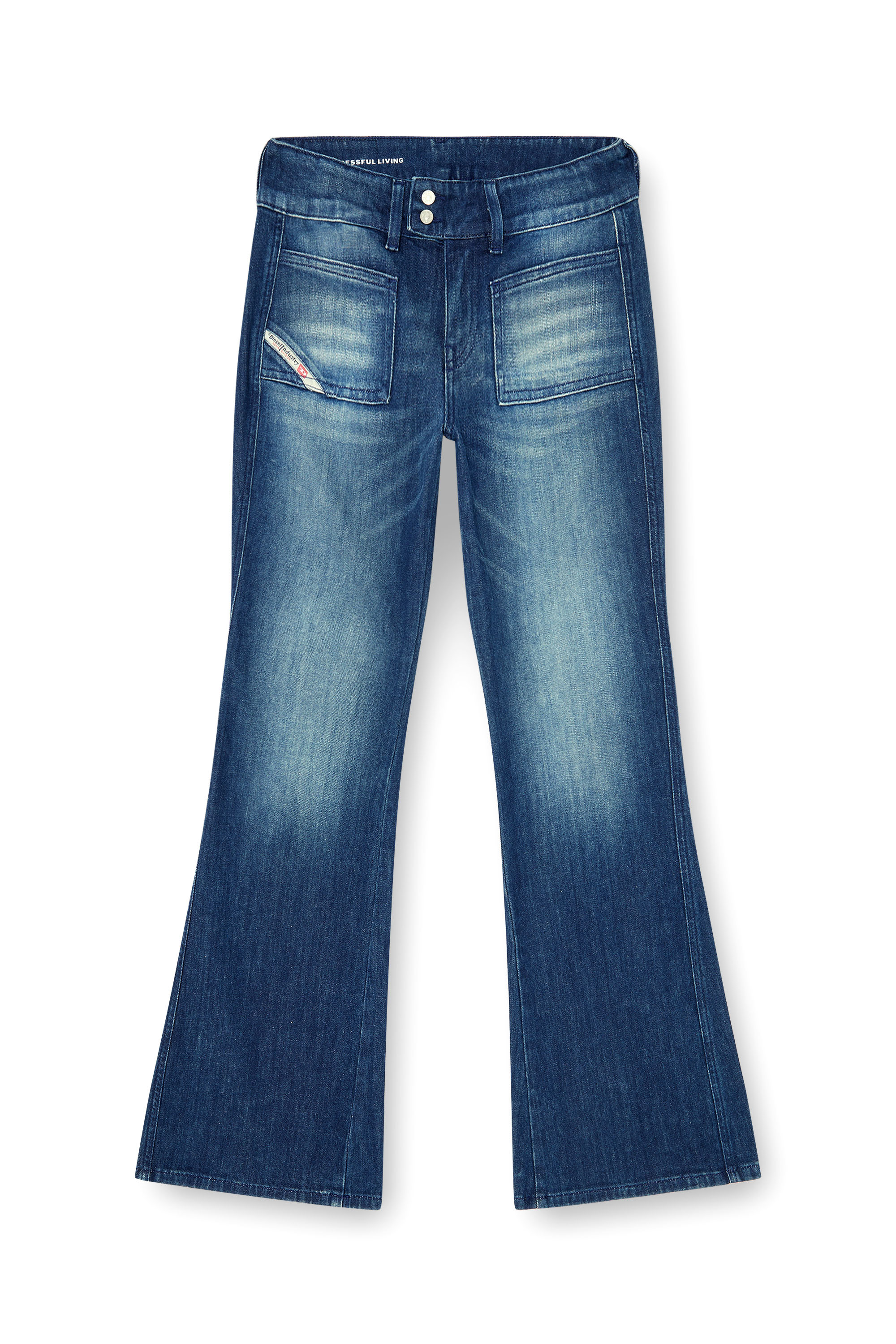 Diesel - Damen Bootcut Jeans D-Hush 0KBBR, Dunkelblau - 6