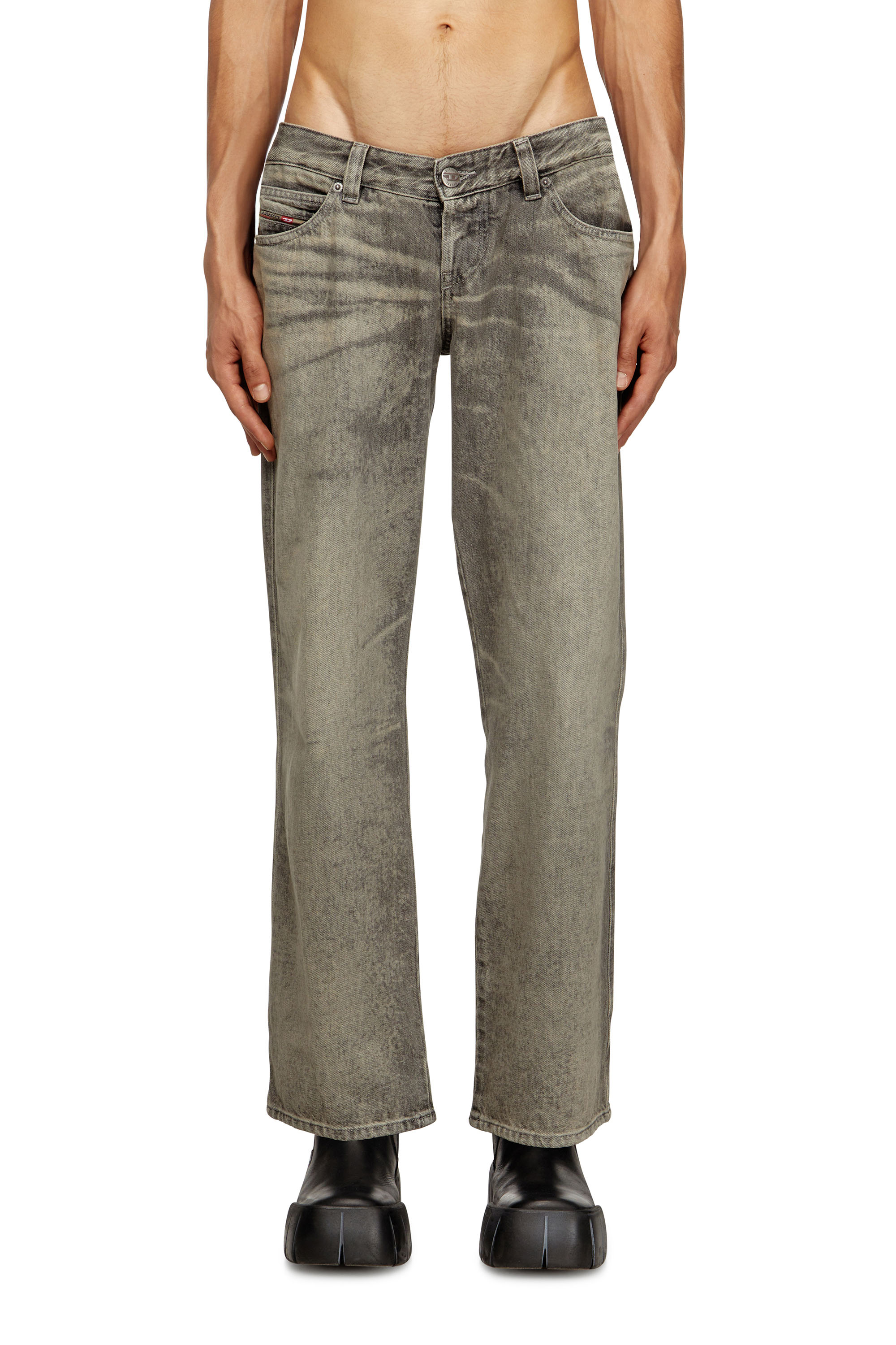 Diesel - Regular Jeans D-Im 007DR Uomo, Grigio - Image 1