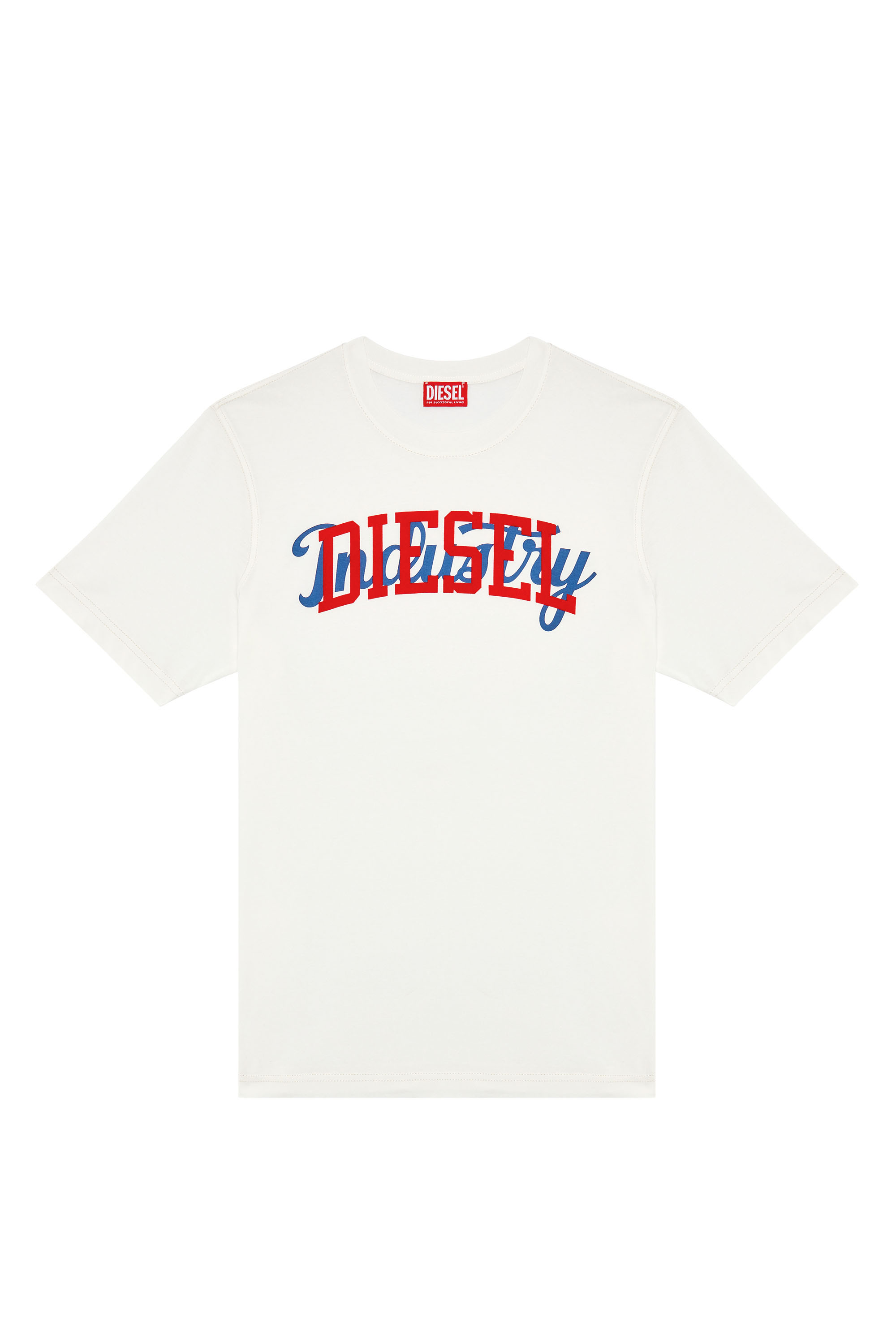 Diesel - T-JUST-N10, Man T-shirt with contrasting Diesel prints in White - Image 3