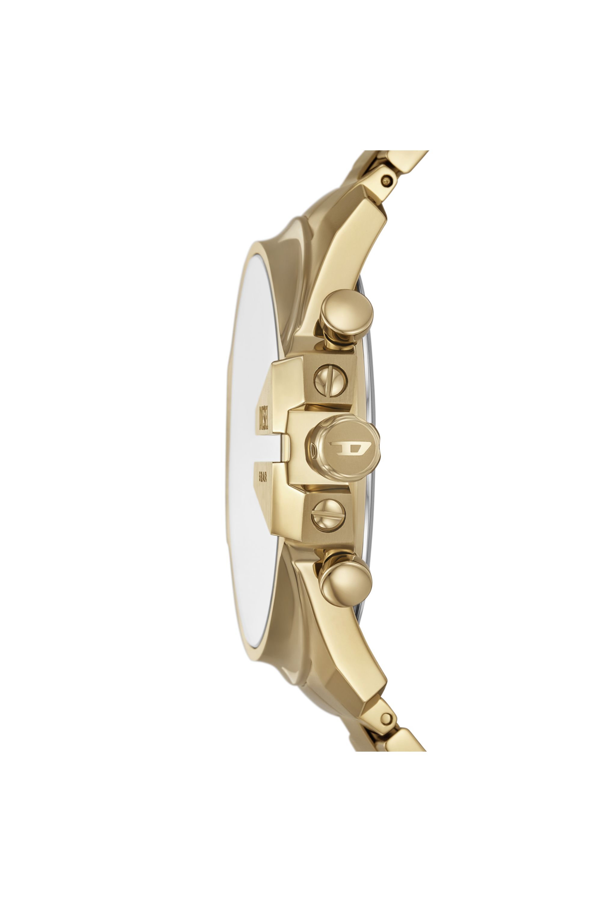 Diesel - DZ4684 WATCH, Herren Mega Chief Slim Armbanduhr aus Edelstahl in Gold - 3