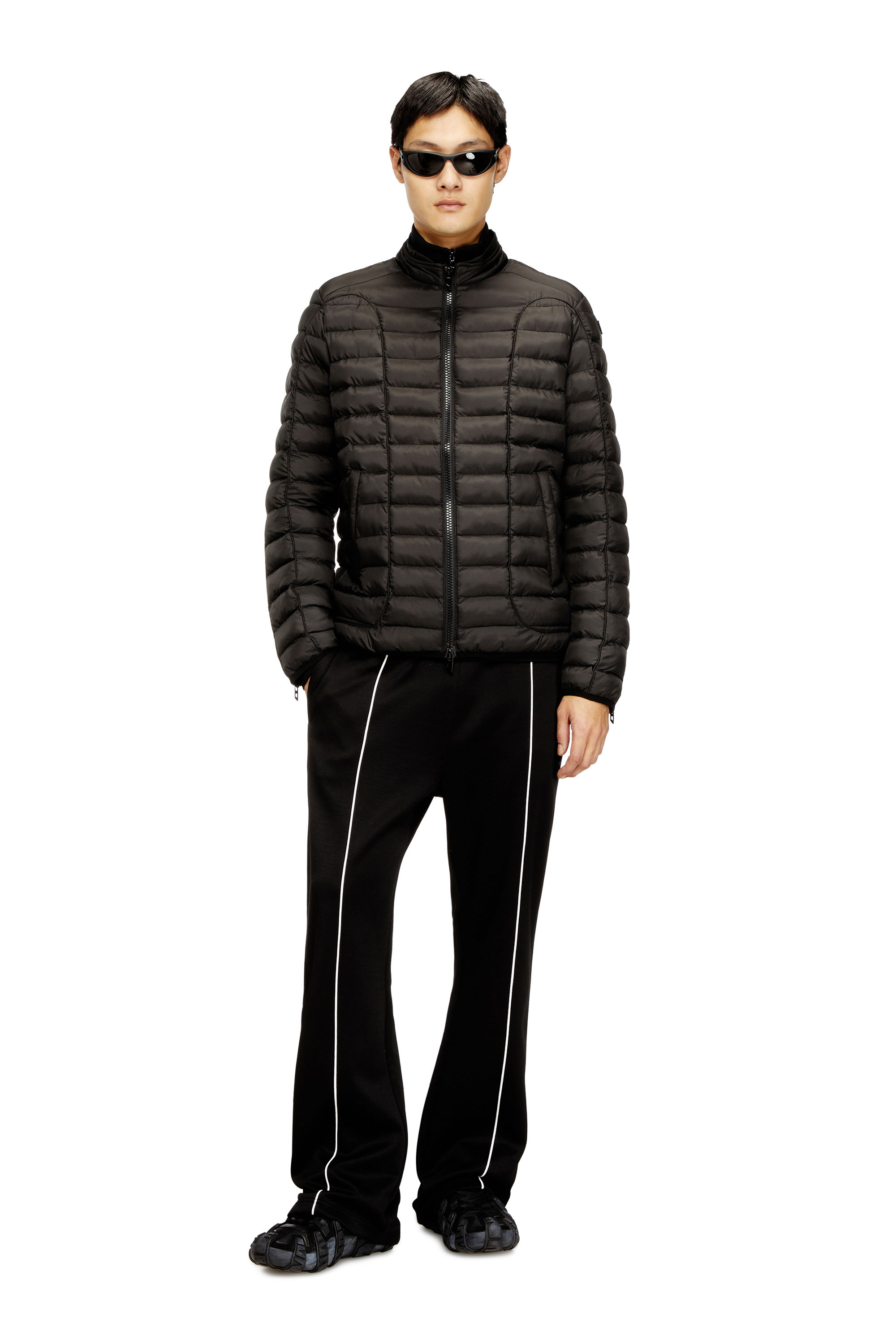 Diesel - W-PILOT, Piumino in nylon leggero Uomo in Nero - 1