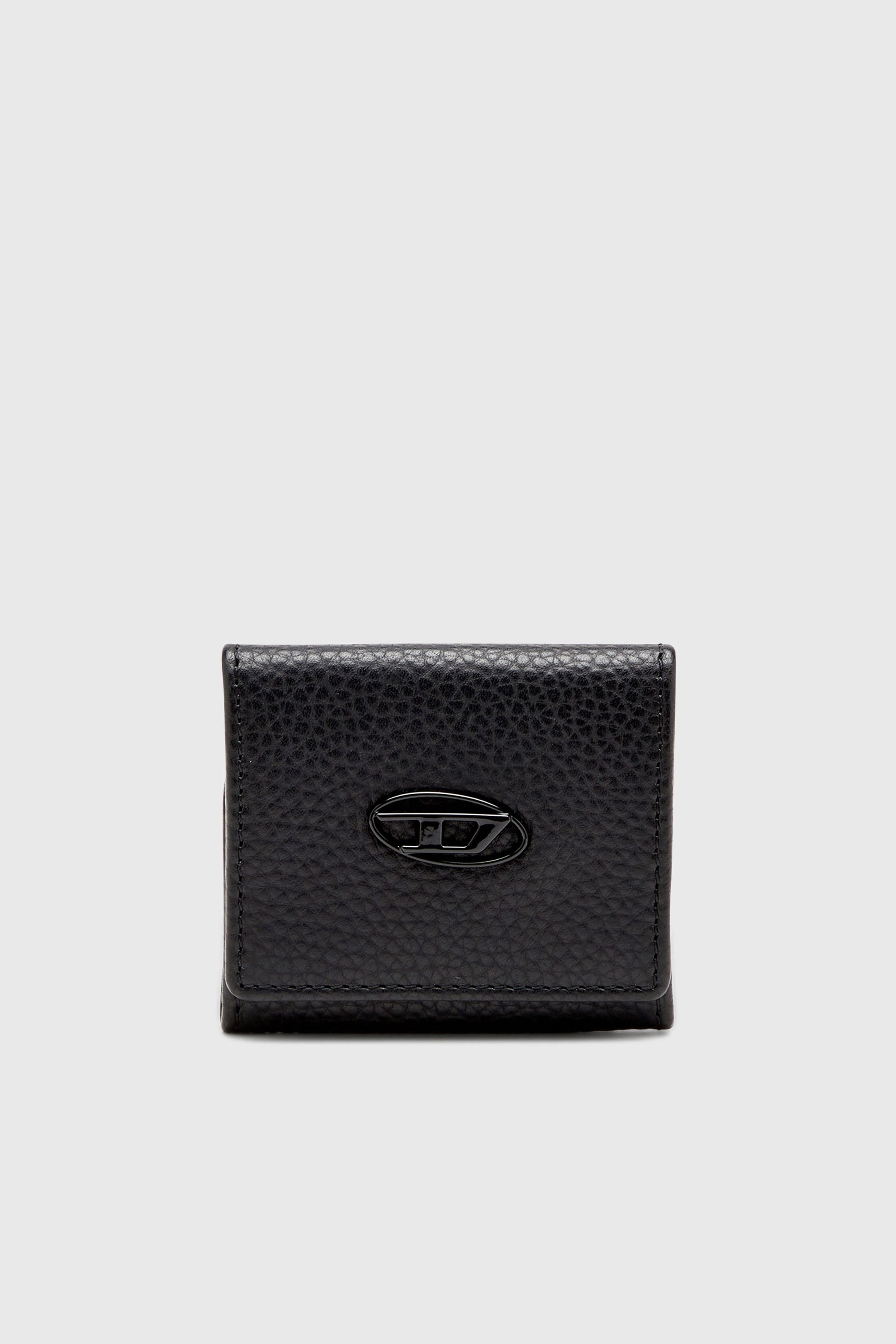 Diesel - HISSU EVO COIN CASE, Portamonete in pelle granata Uomo in Nero - 1