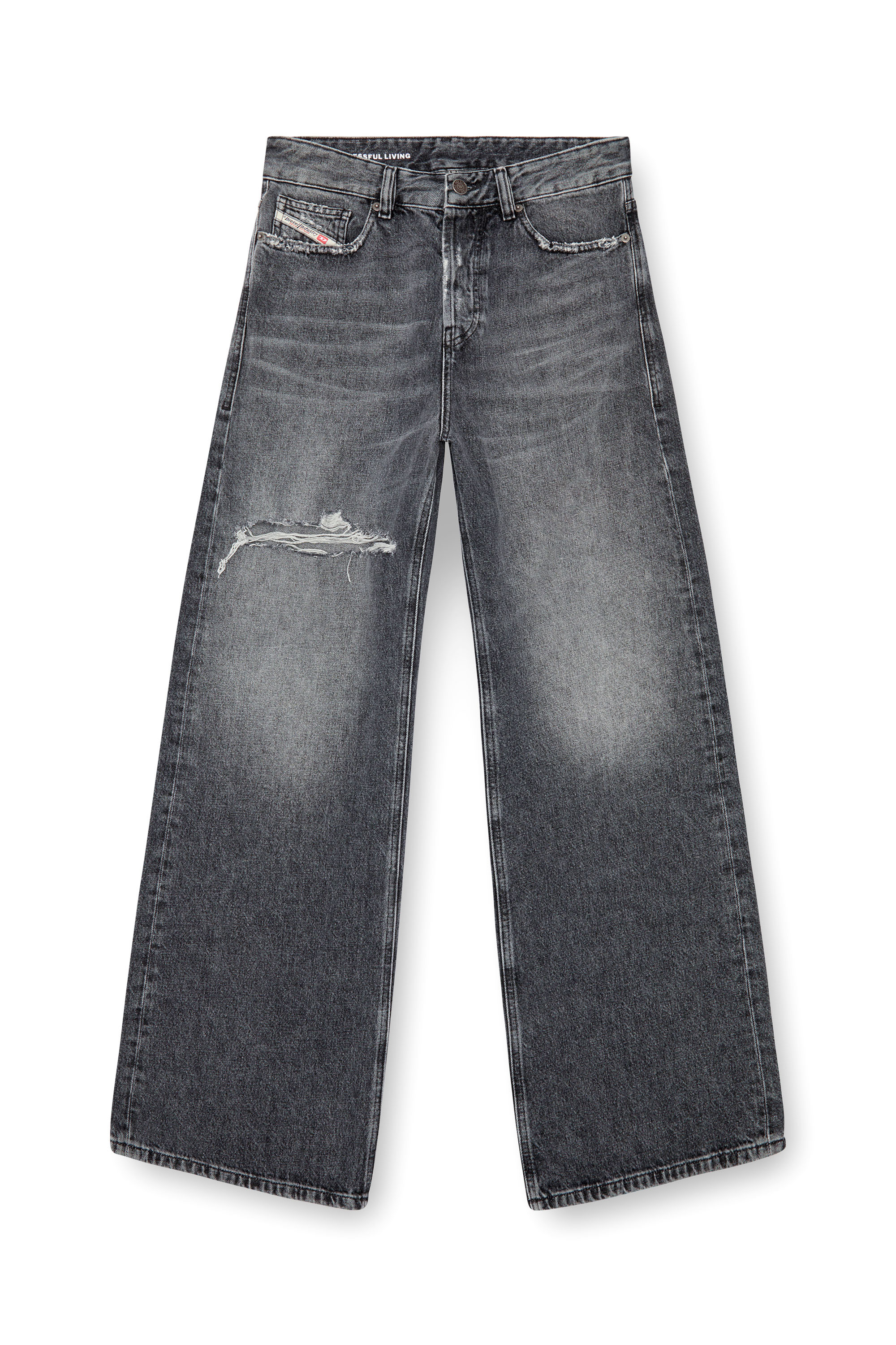 Diesel - Donna Straight Jeans 1996 D-Sire 007X4, Nero/Grigio scuro - Image 5