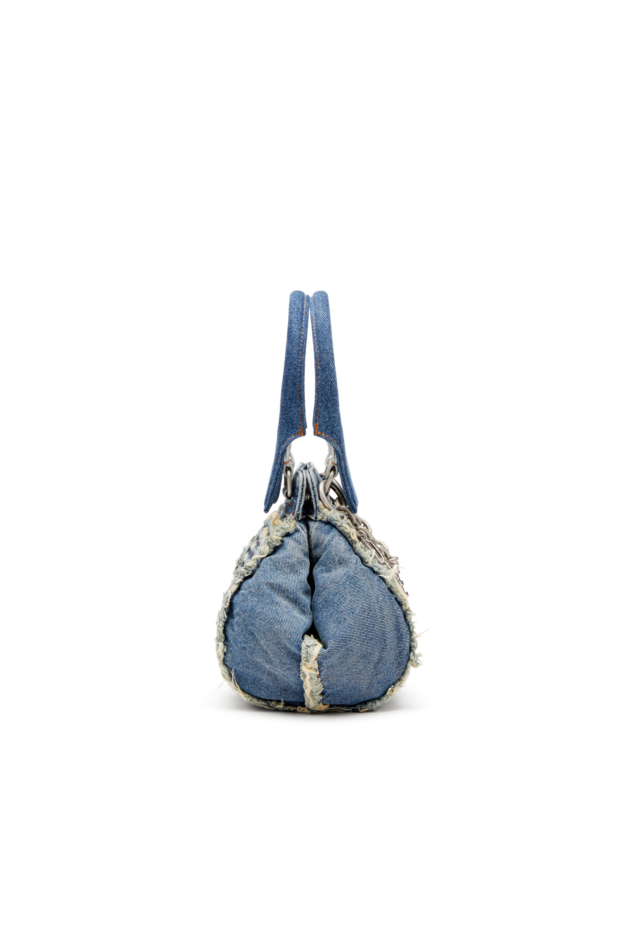 Diesel - D-VINA-XS, Damen D-Vina-Xs-Handtasche aus gestepptem vielgetragenem Denim in Blau - Image 3