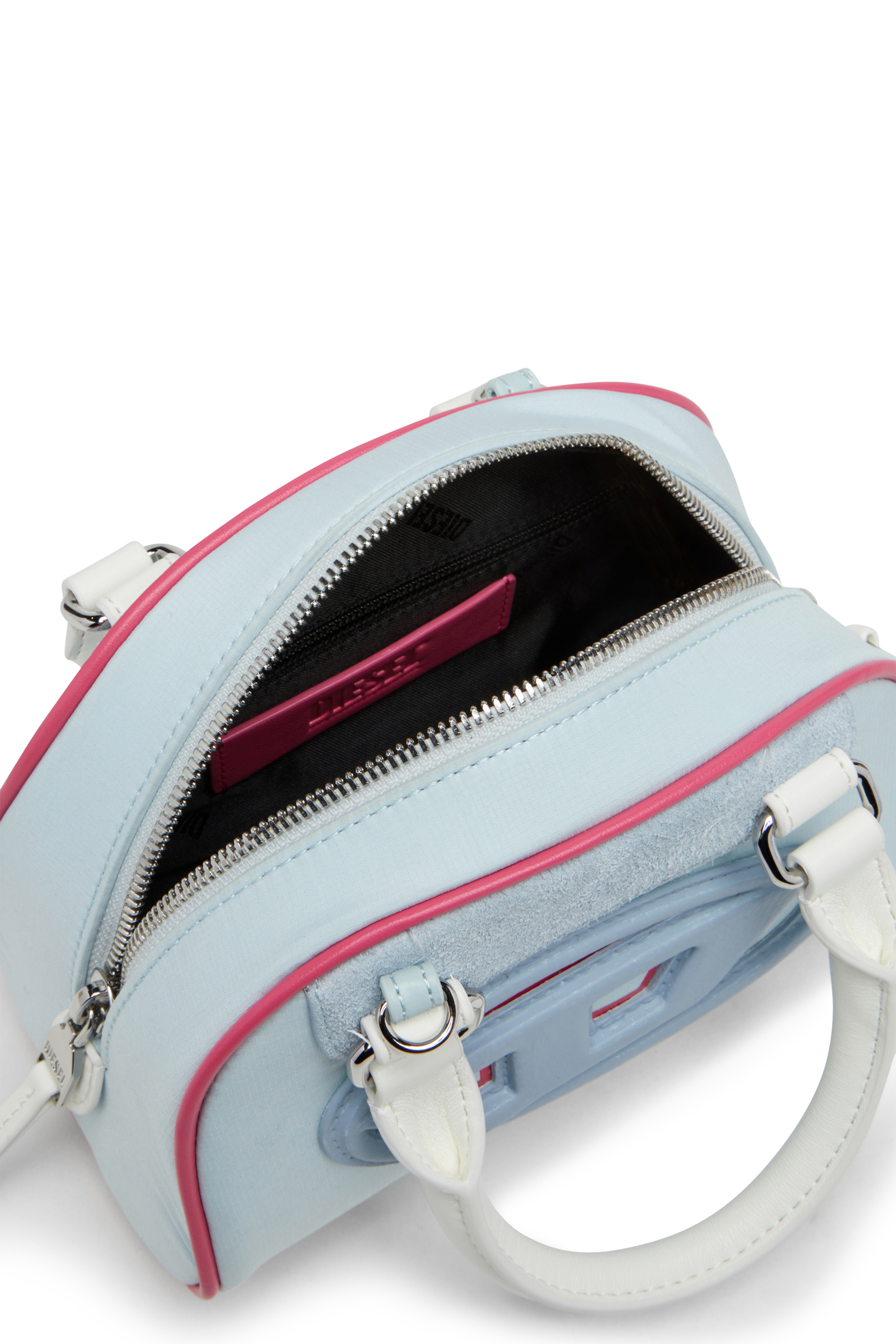 Diesel - 1DR DOME CROSSBODY, 1DR Dome-Mini borsa bowling colour-block Donna in Blu - 3