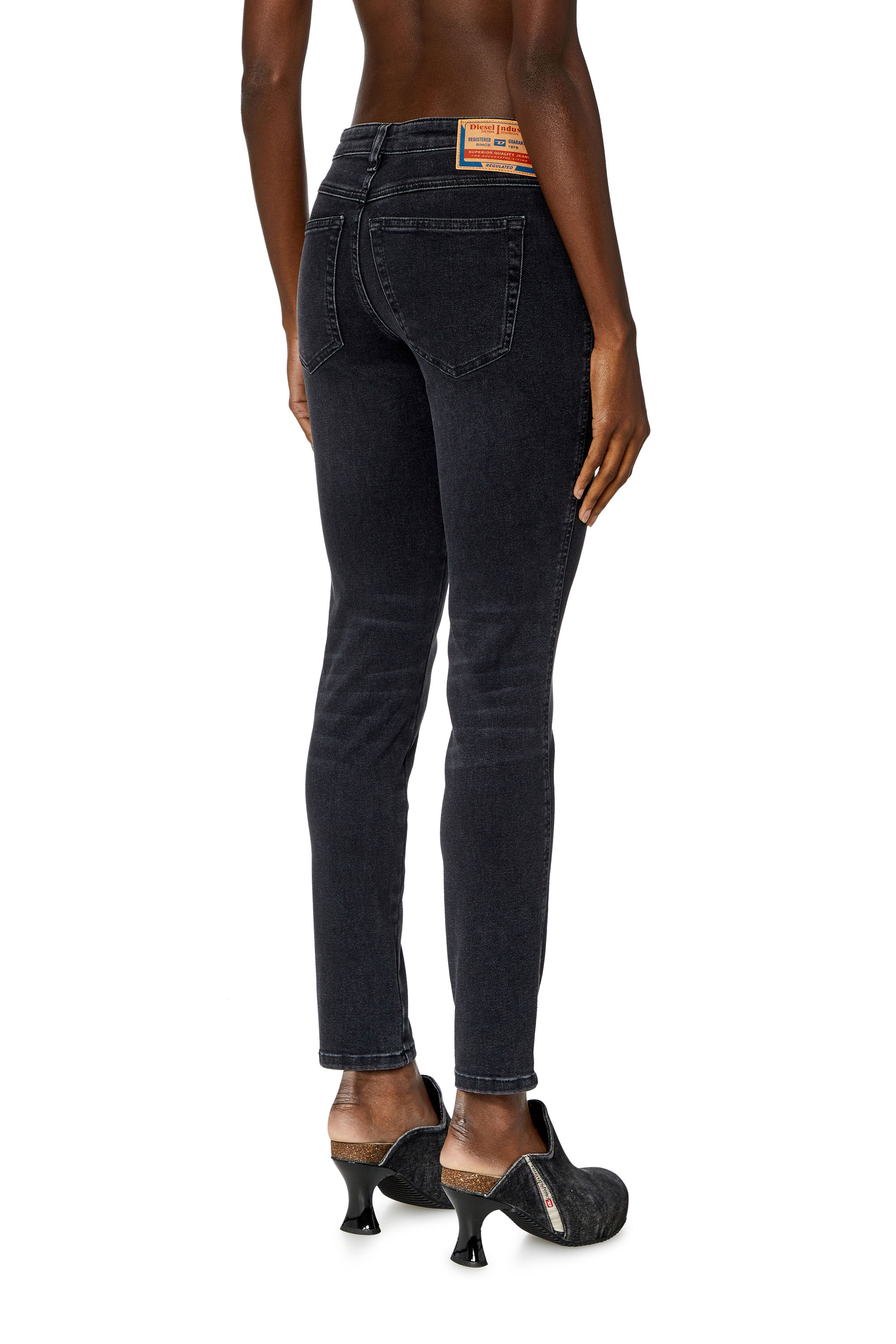 Diesel - Skinny Jeans 2015 Babhila 0PFAS, Noir/Gris foncé - Image 3
